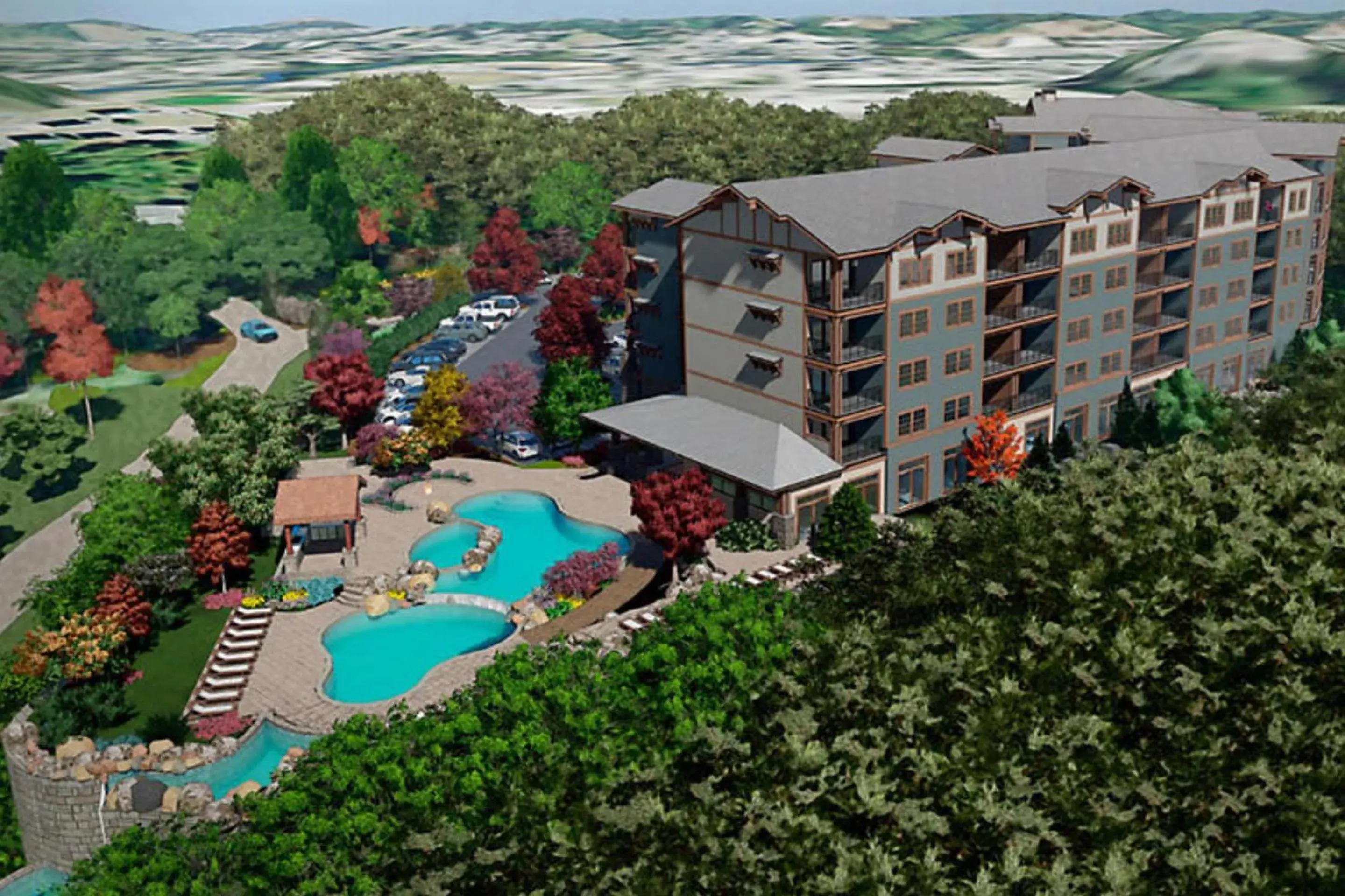 Property building in Hilton Vacation Club Mill Springs Lodge Pigeon Forge Property building in Hilton Vacation Club Mill Springs Lodge Pigeon Forge