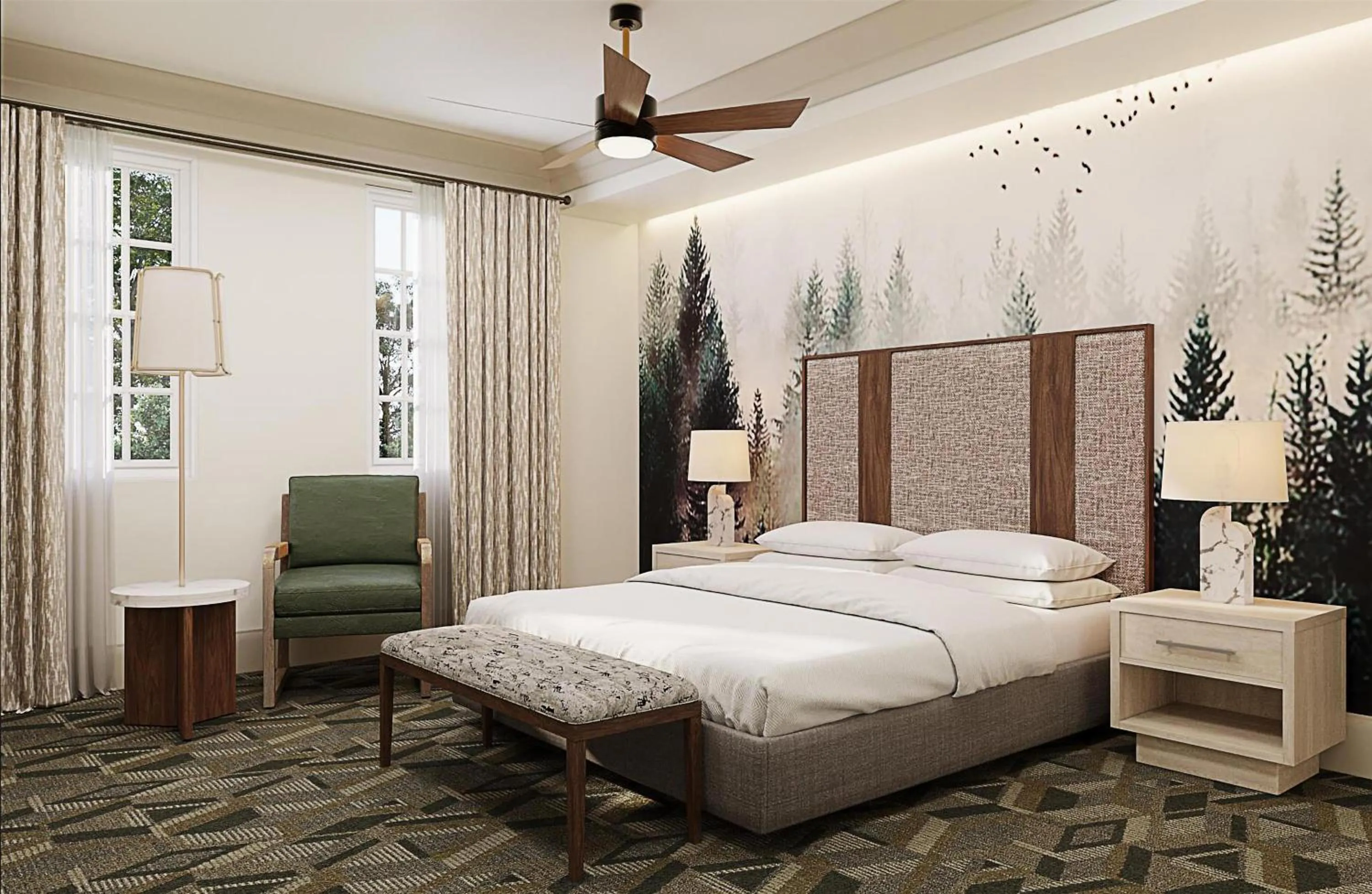 Bed in Hilton Vacation Club Mill Springs Lodge Pigeon Forge