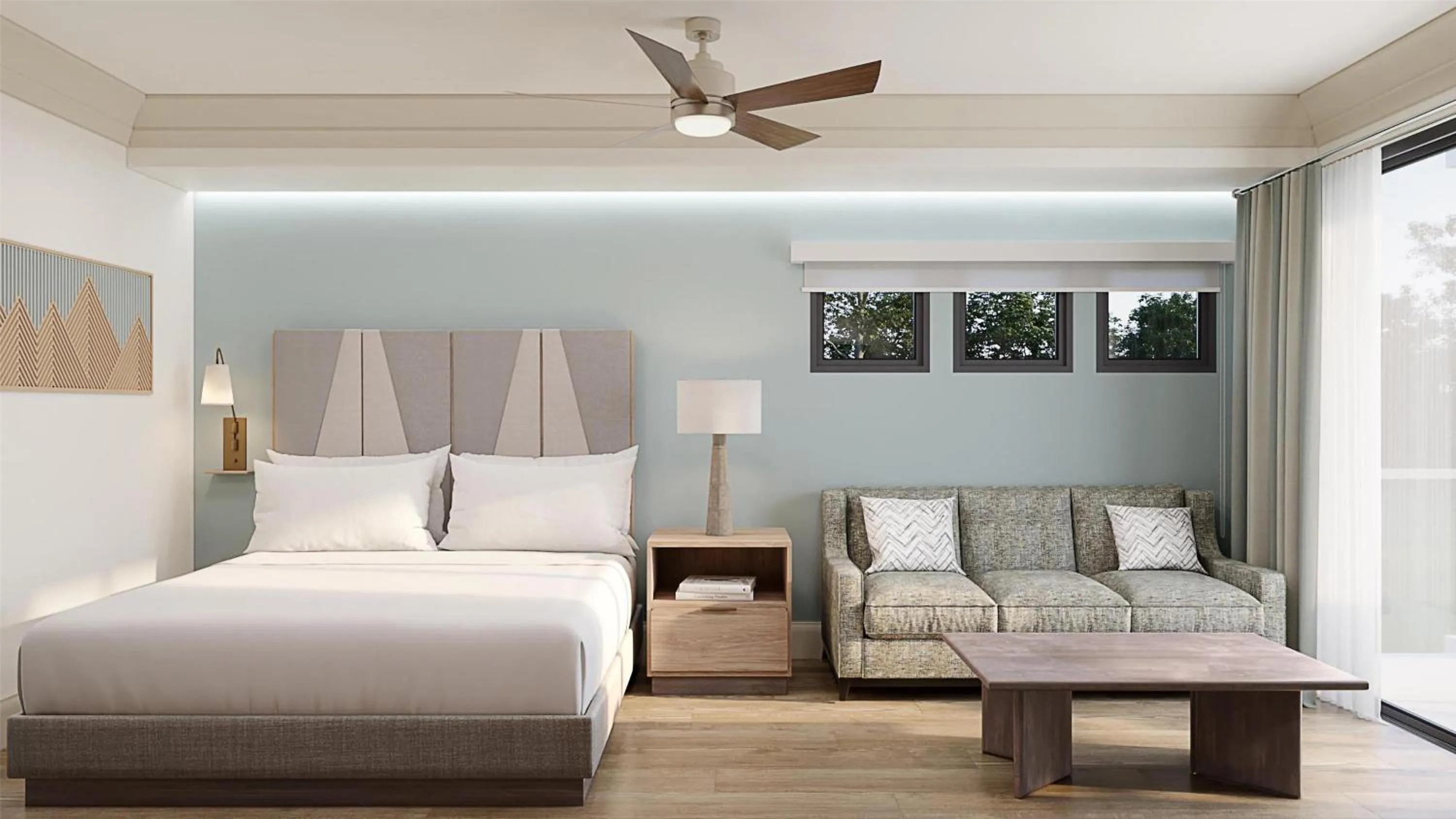 Living room, Bed in Hilton Vacation Club Mill Springs Lodge Pigeon Forge