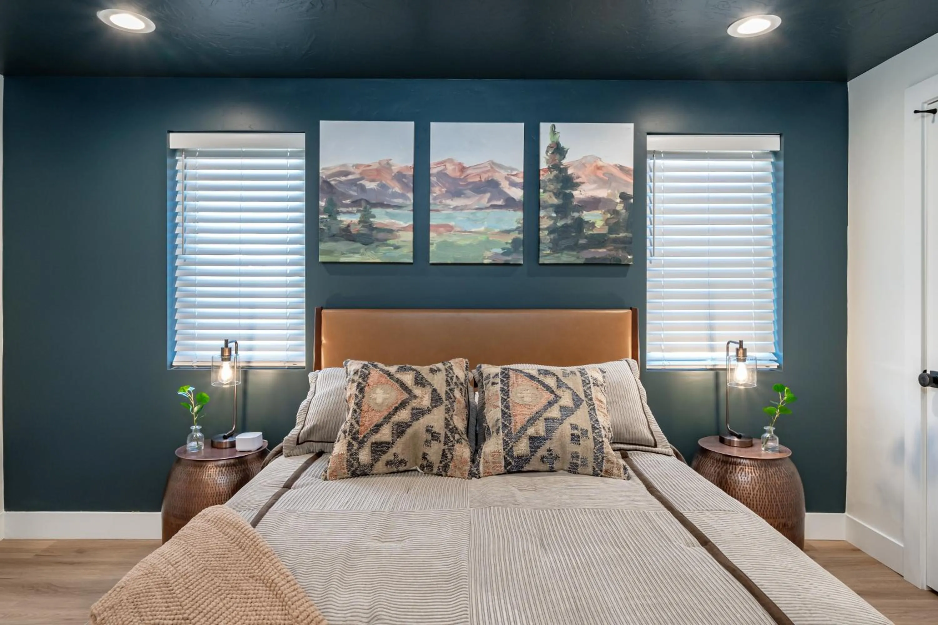 Bed in Zion Oasis Rentals