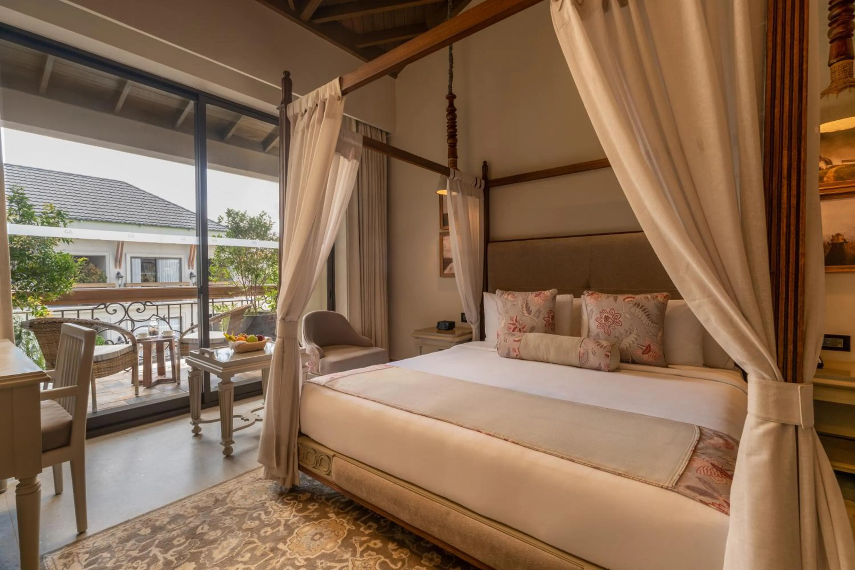 Patio, Bed in The Evren, Vagator