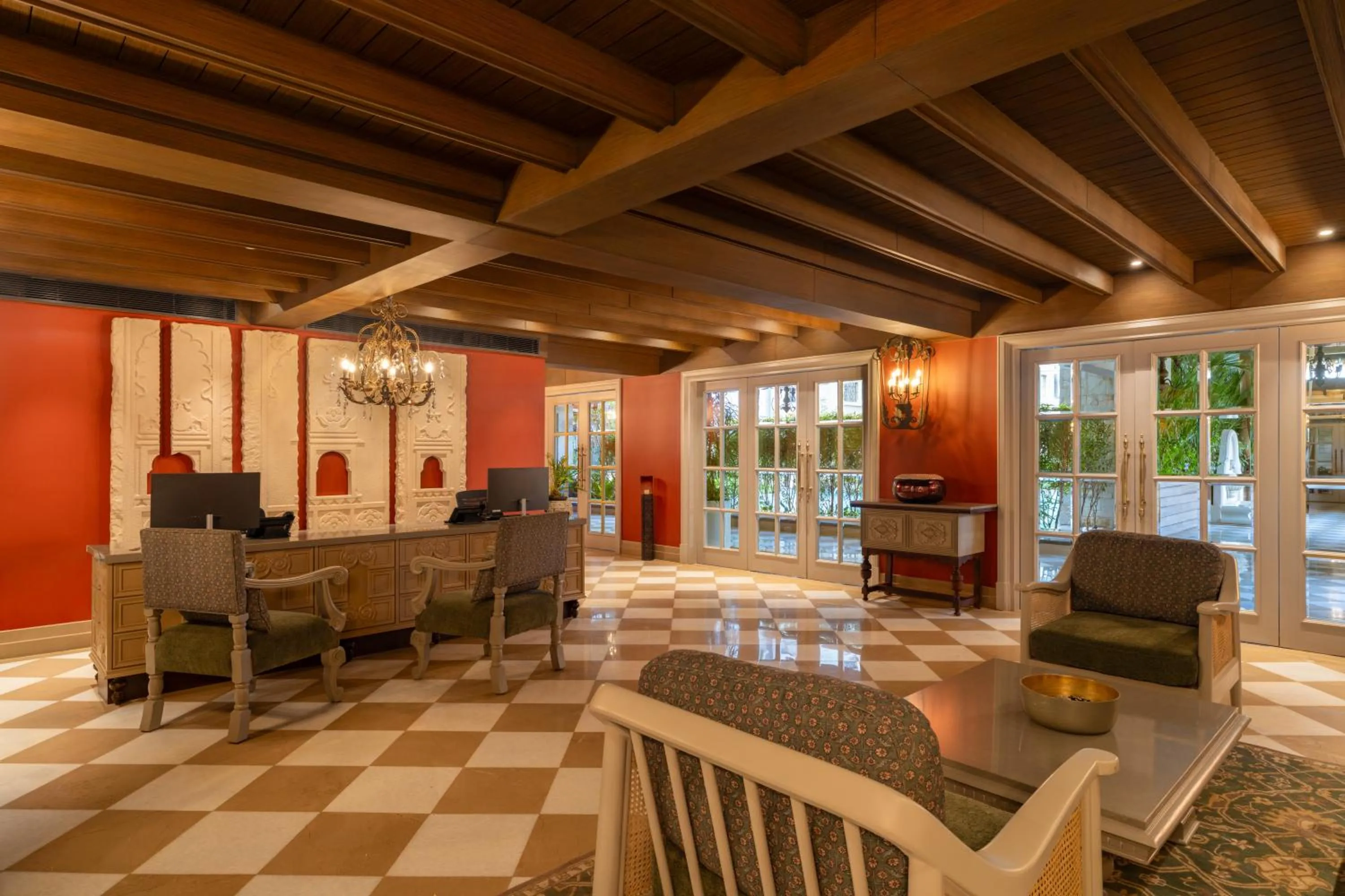 Living room in The Evren, Vagator