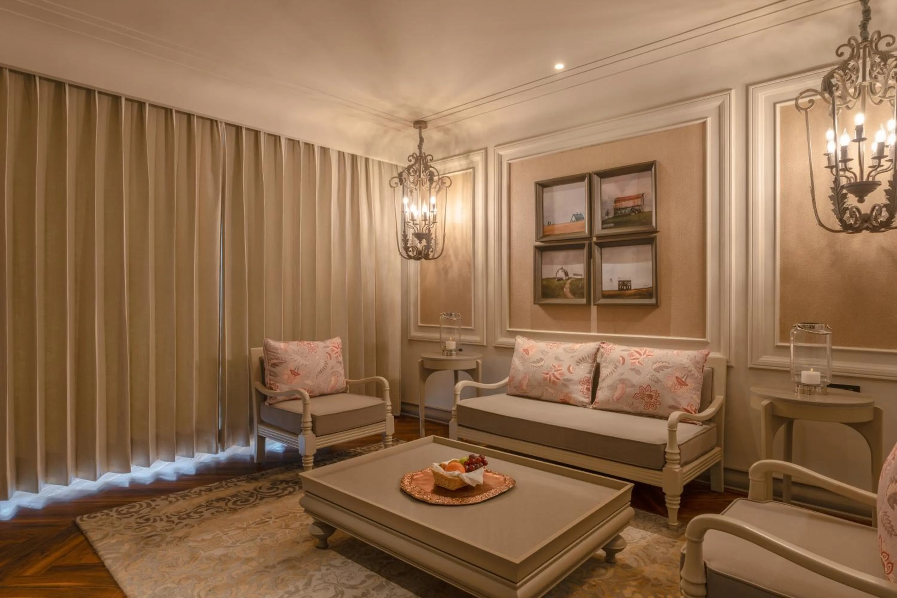 Living room in The Evren, Vagator