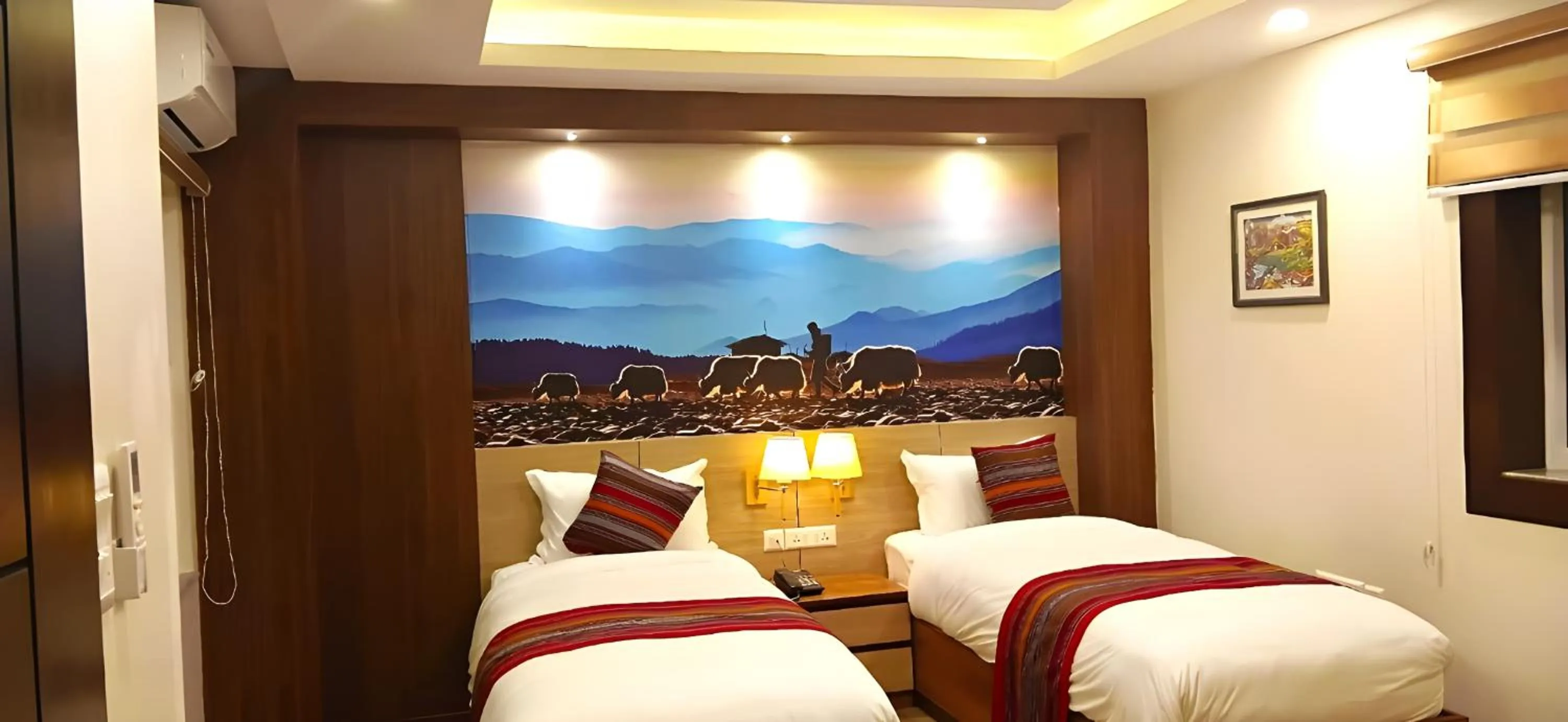 Bed in Hotel Sherpani