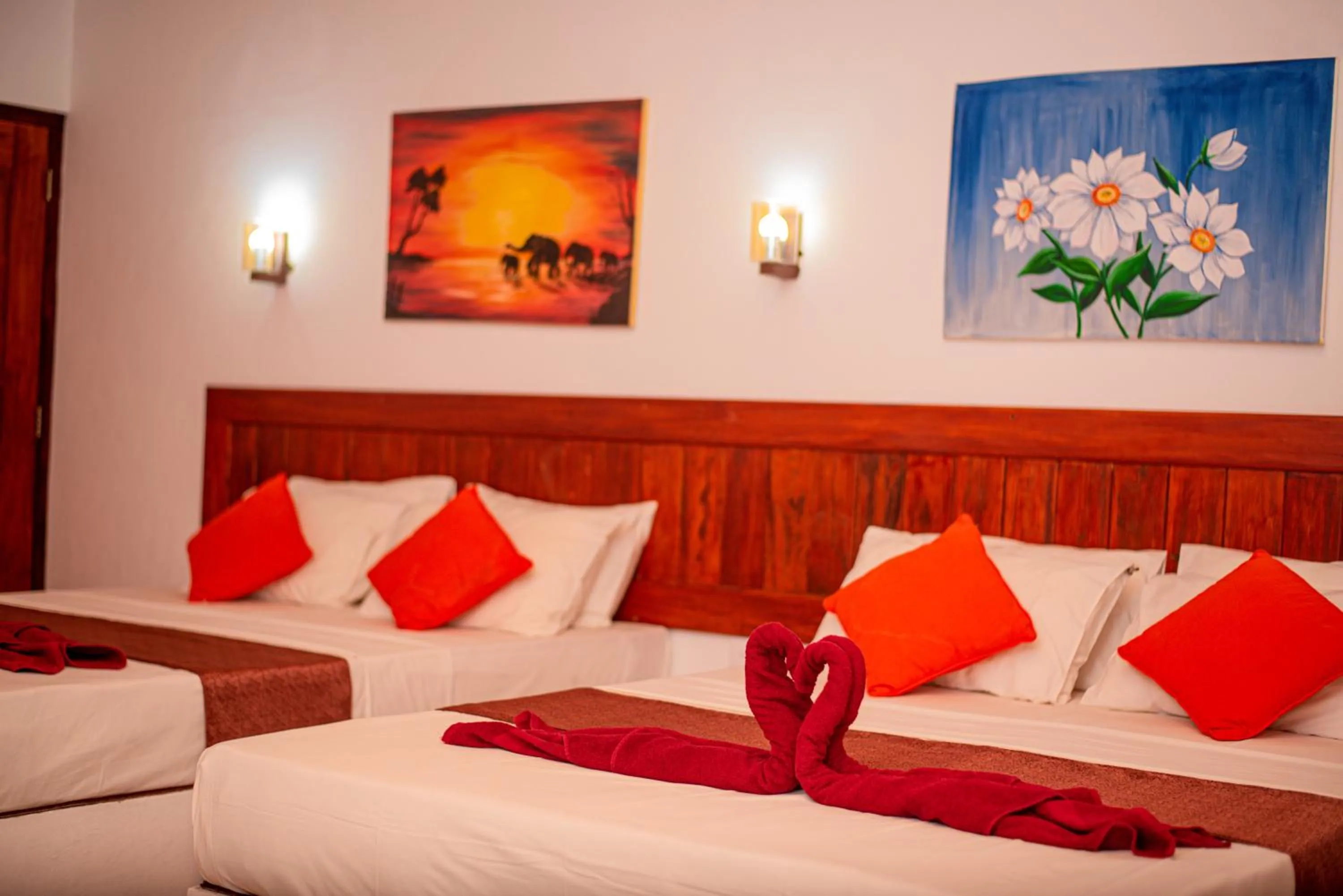 Bed in Sundowners Guesthouse