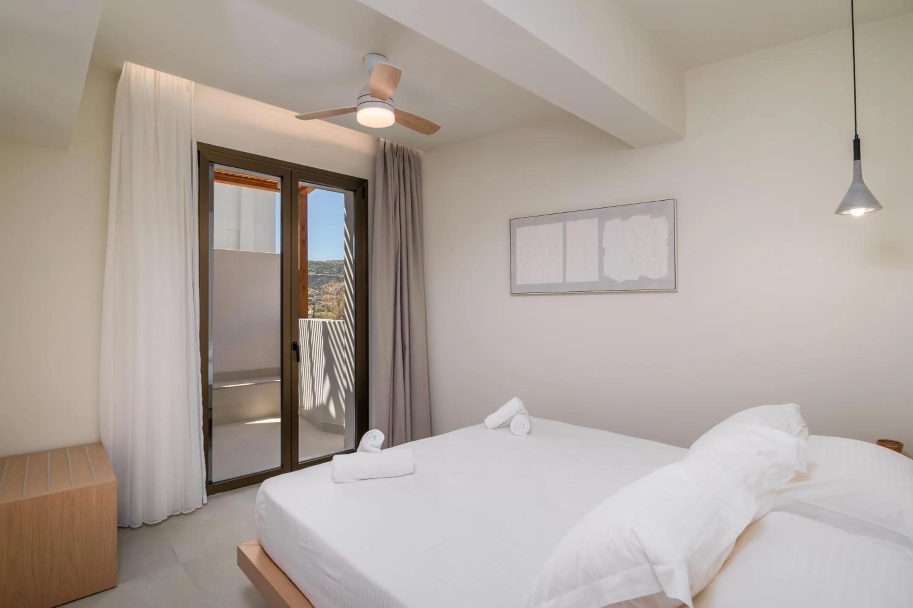 Bed in Lavea Suites Milos
