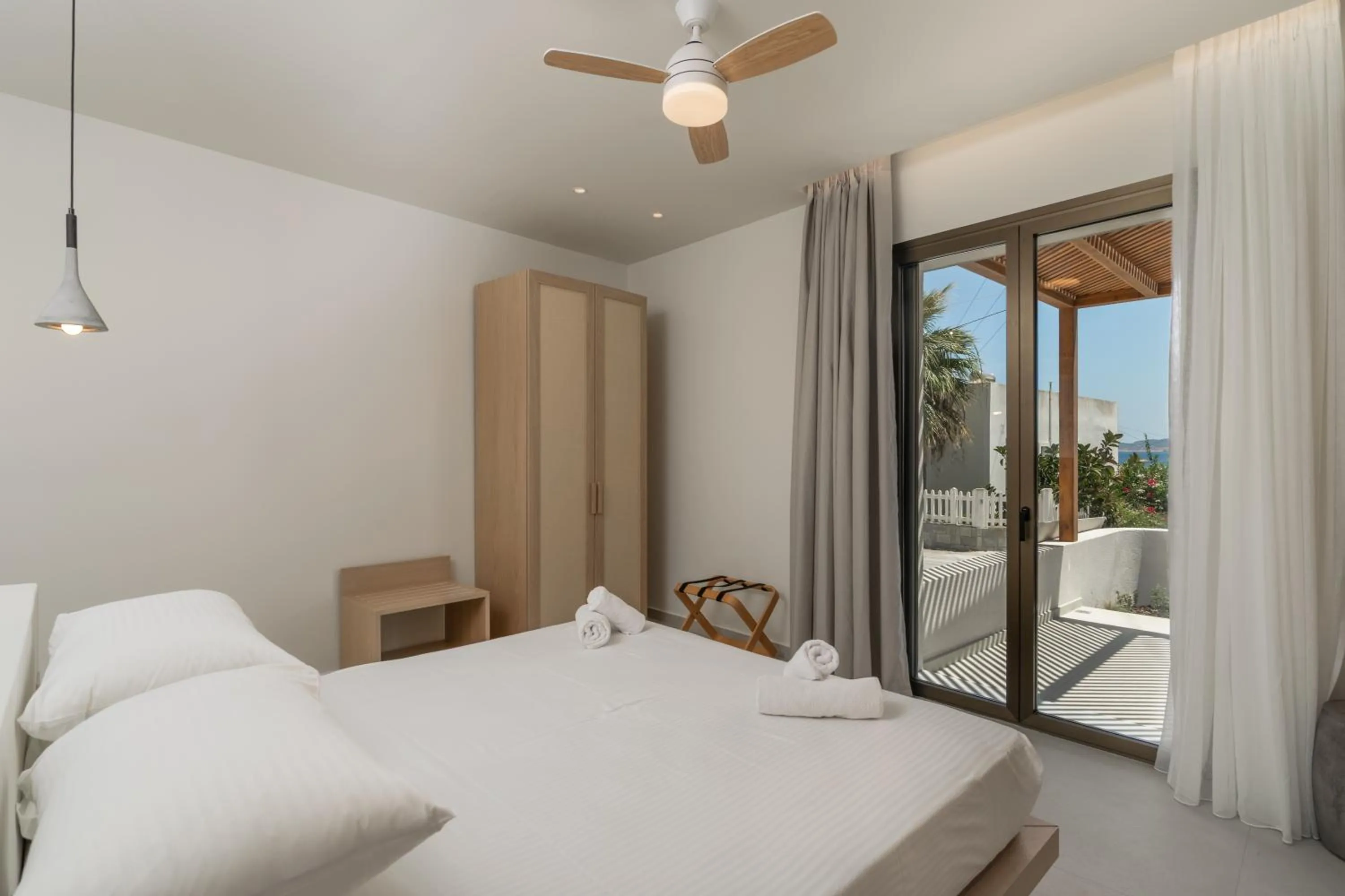 Bed in Lavea Suites Milos