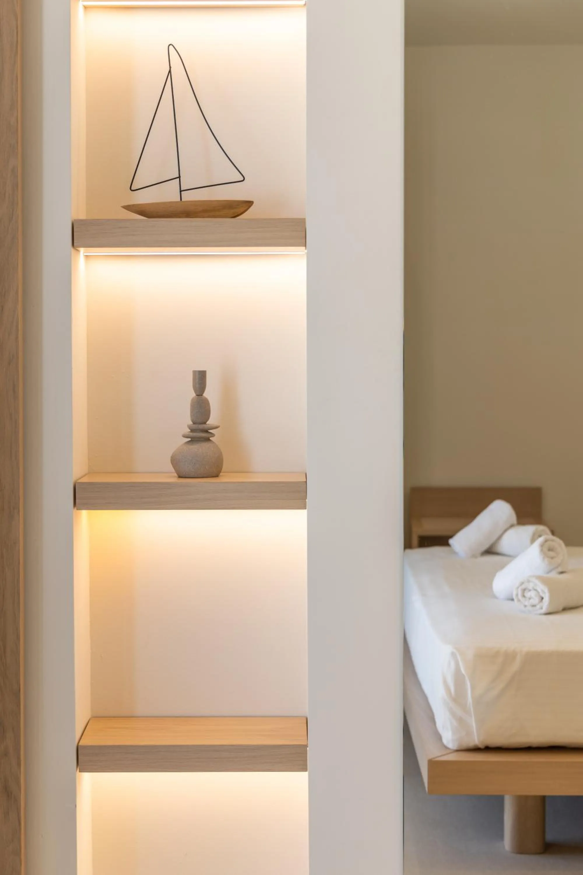 Bed in Lavea Suites Milos