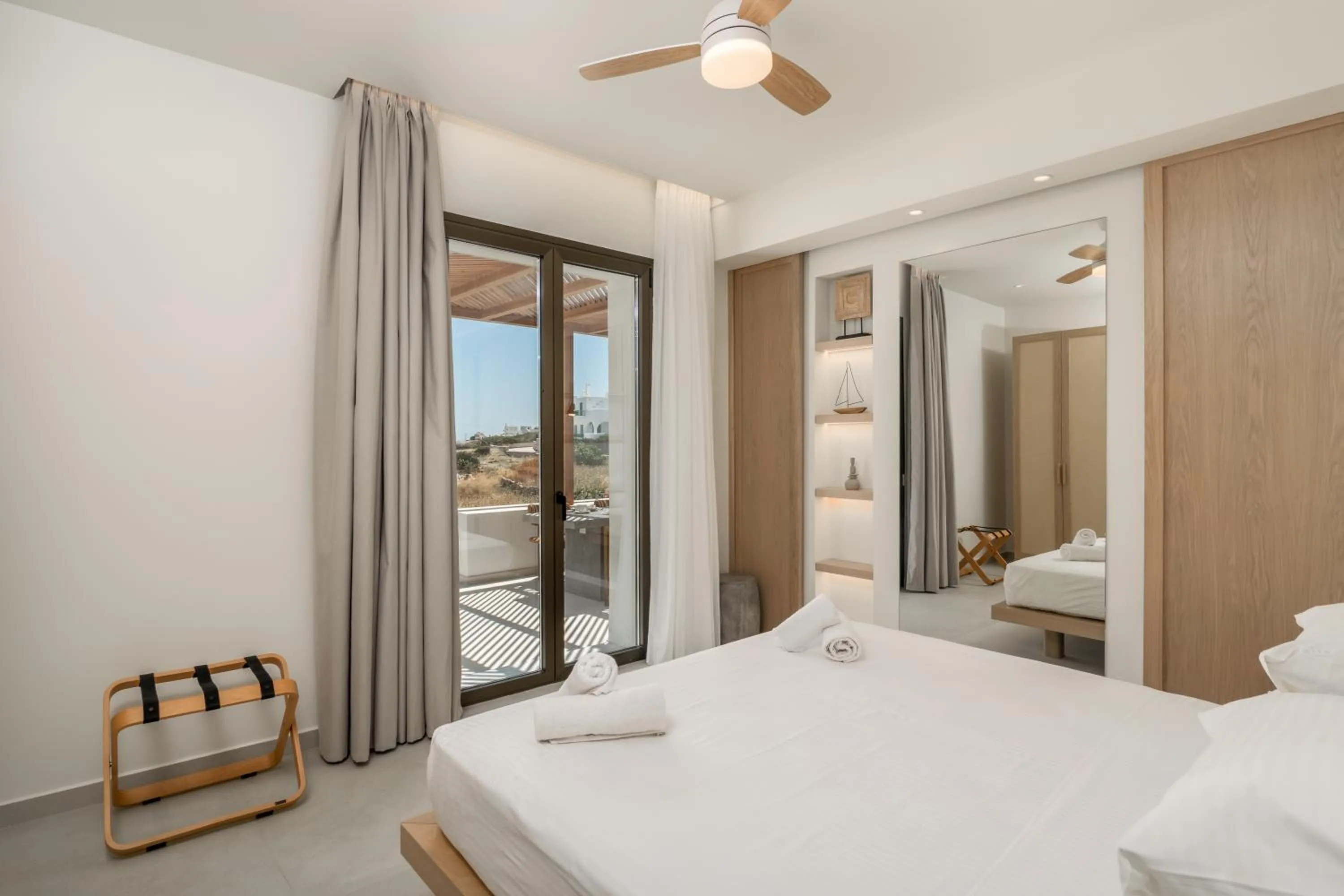 Bed in Lavea Suites Milos