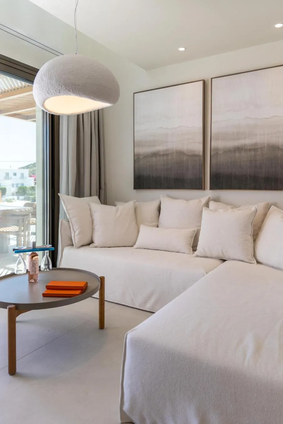 Bed in Lavea Suites Milos