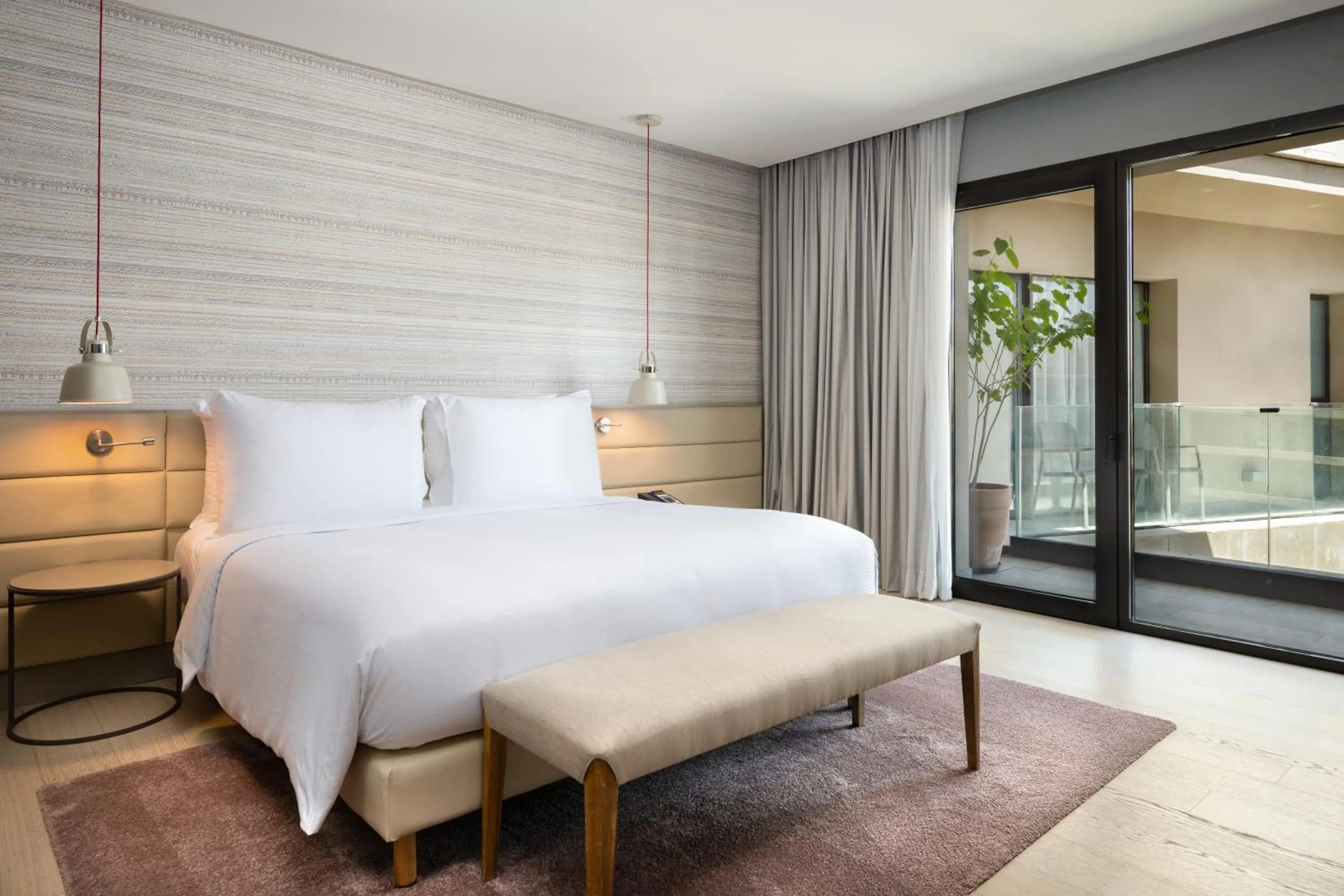 View (from property/room), Bed in Radisson Blu Marrakech, Carré Eden