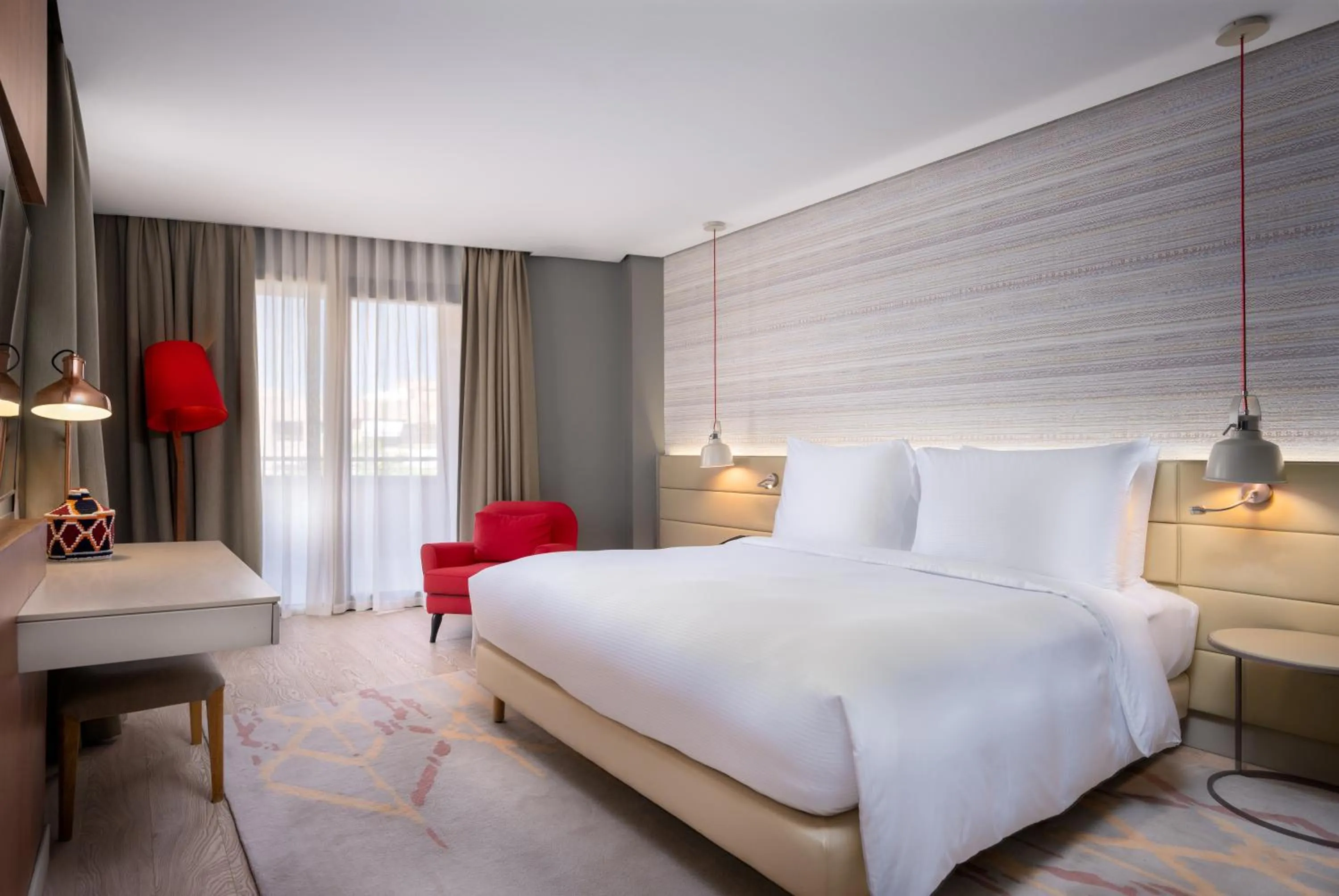 View (from property/room), Bed in Radisson Blu Marrakech, Carré Eden