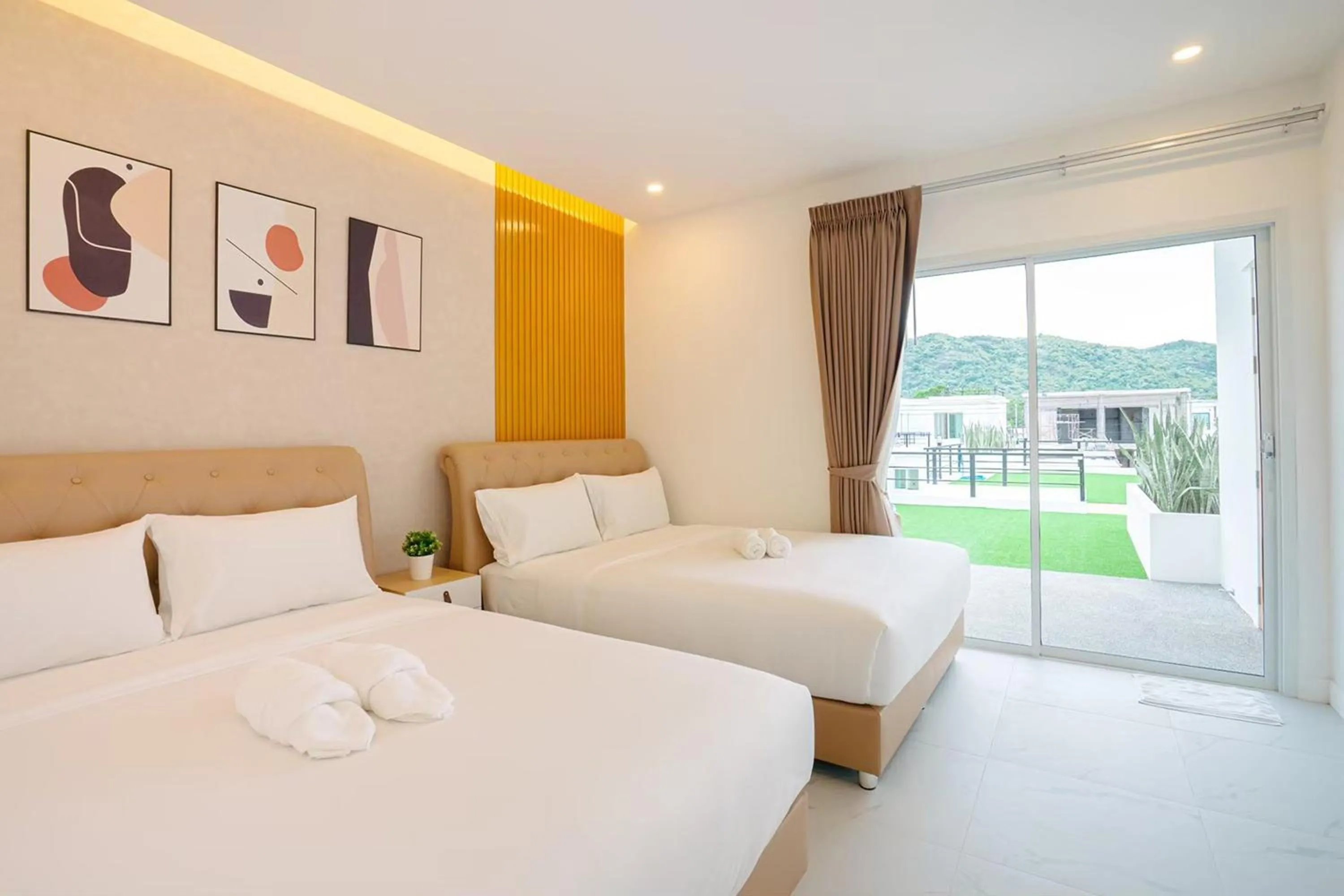 Bedroom, Bed in The Modern Pool Villa Hua Hin