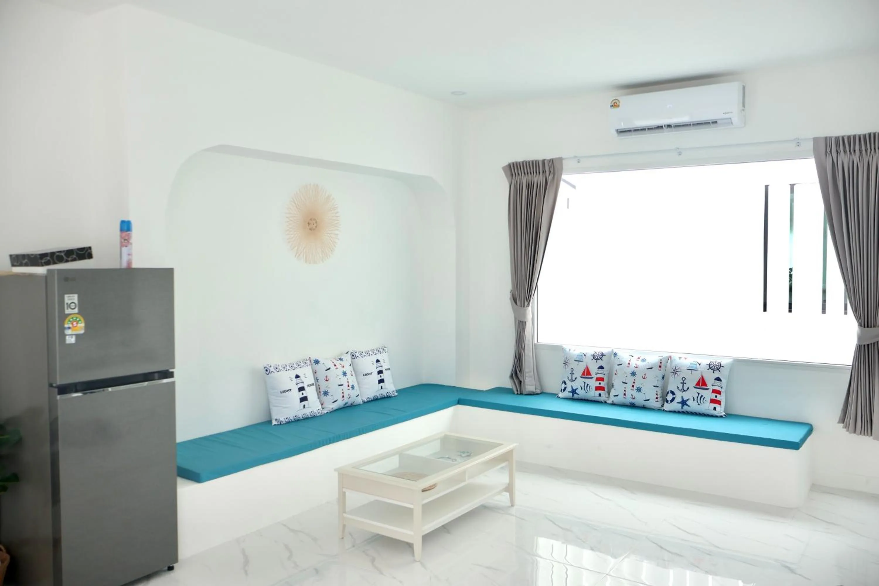 Seating area, Bed in The Modern Pool Villa Hua Hin