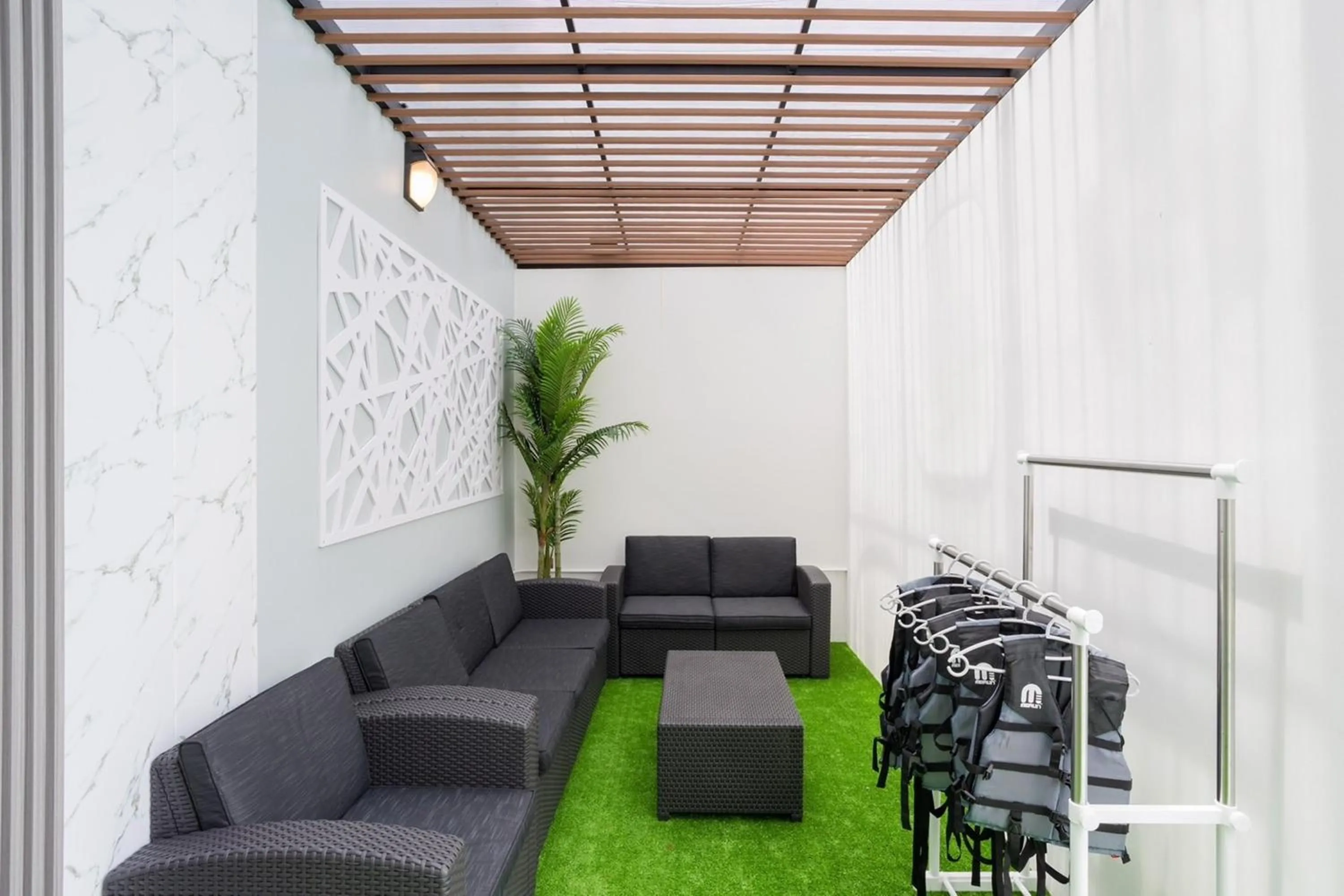 Seating area in The Modern Pool Villa Hua Hin