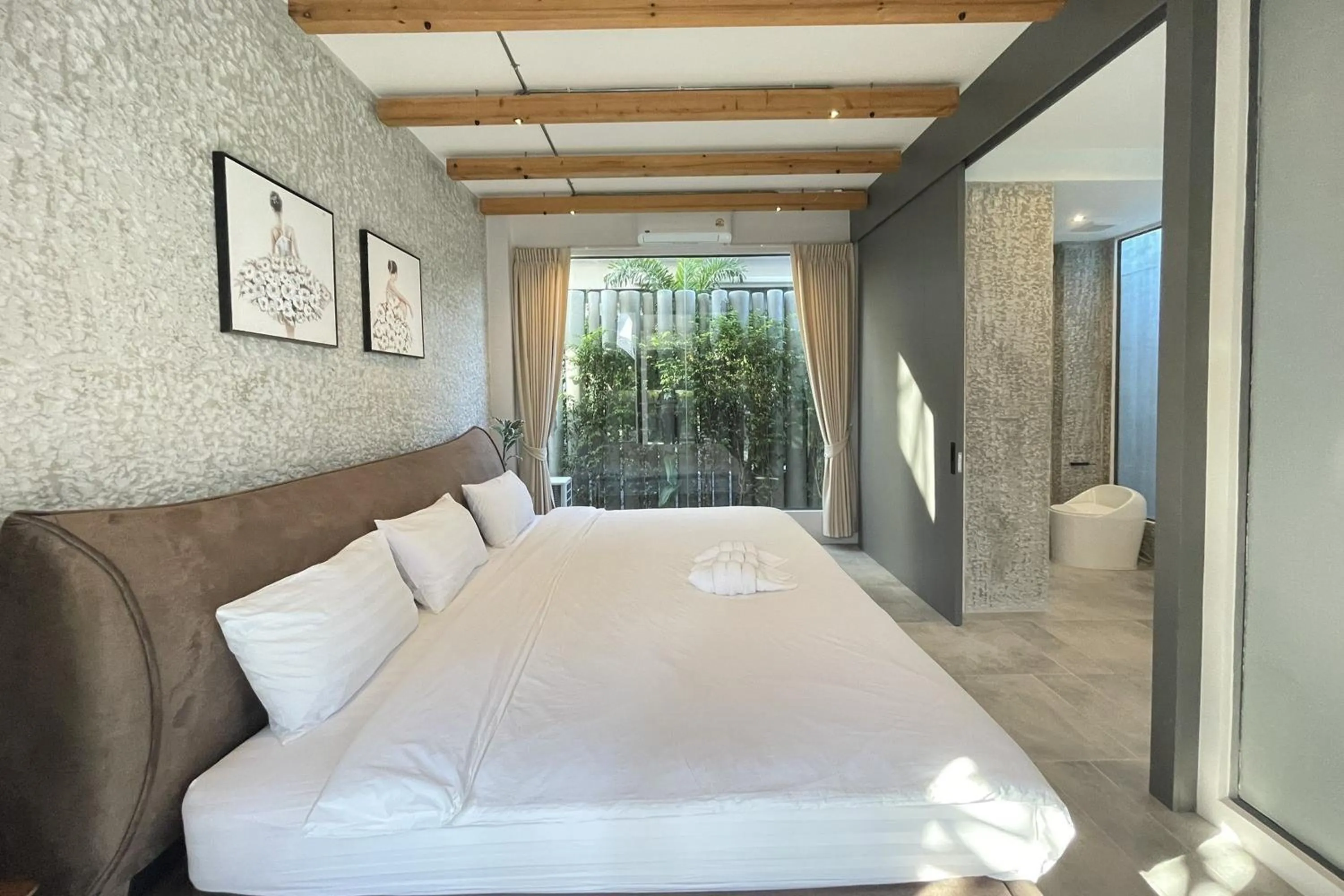 Bed in The Modern Pool Villa Hua Hin