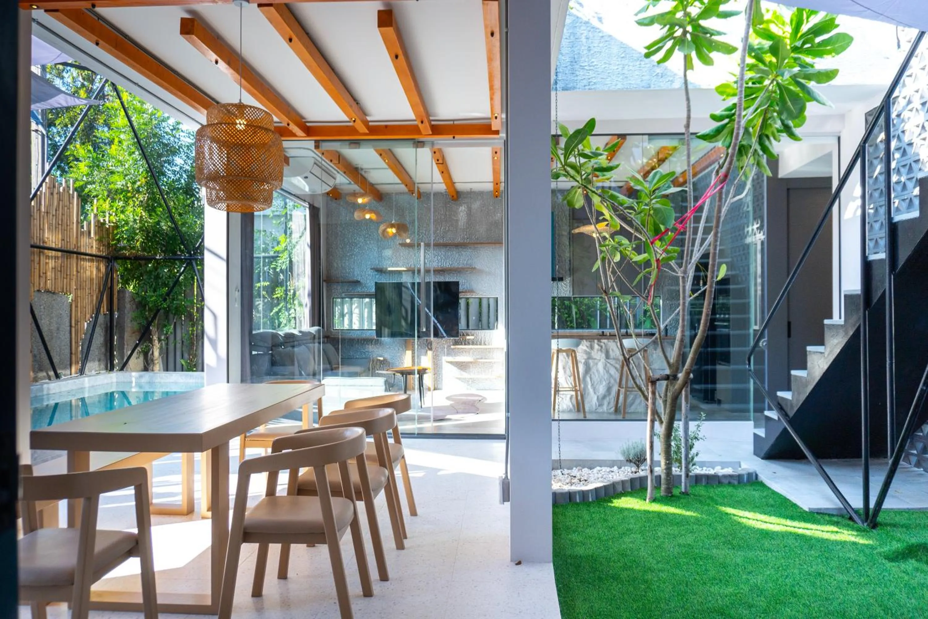Seating area in The Modern Pool Villa Hua Hin