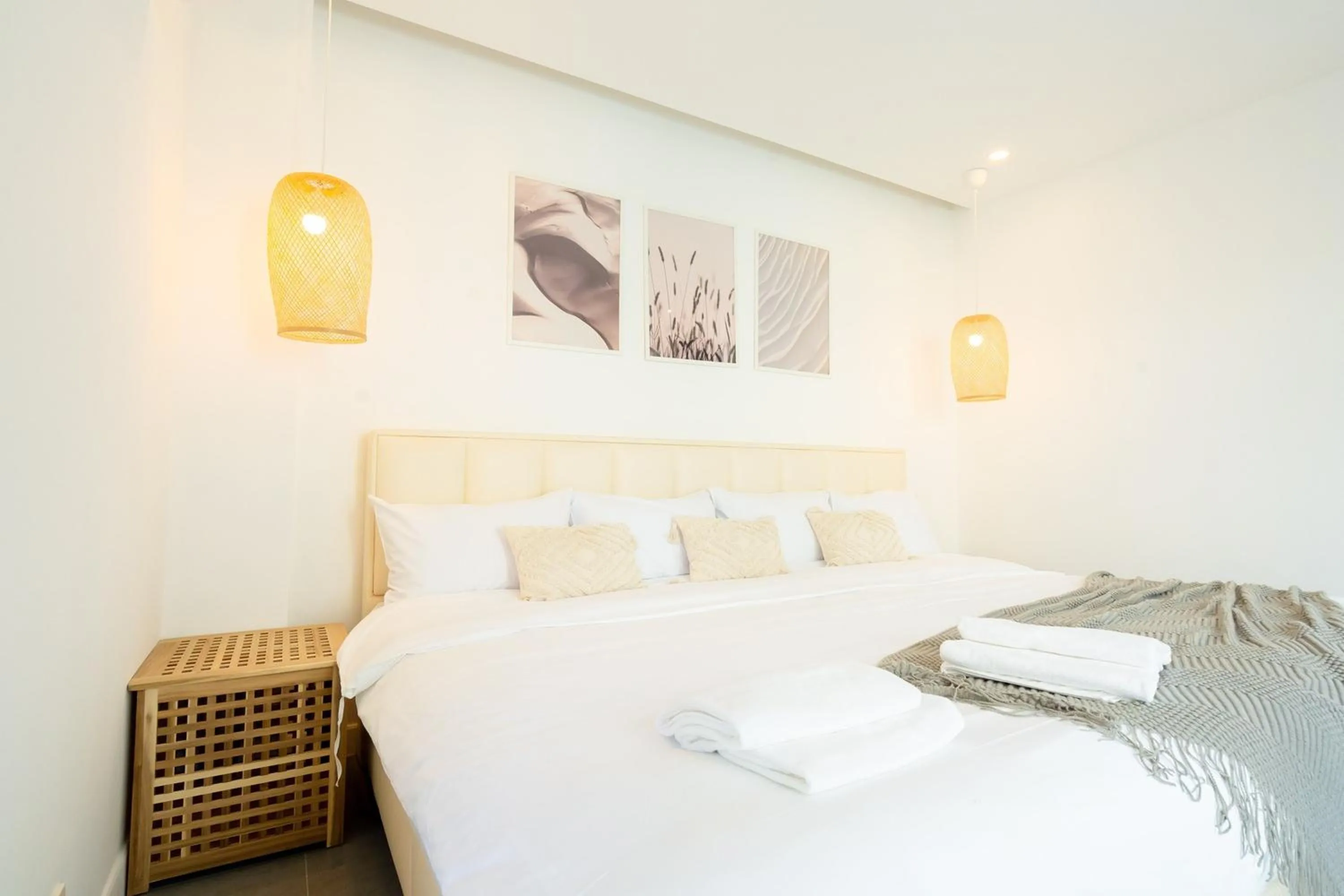 Bed in The Modern Pool Villa Hua Hin