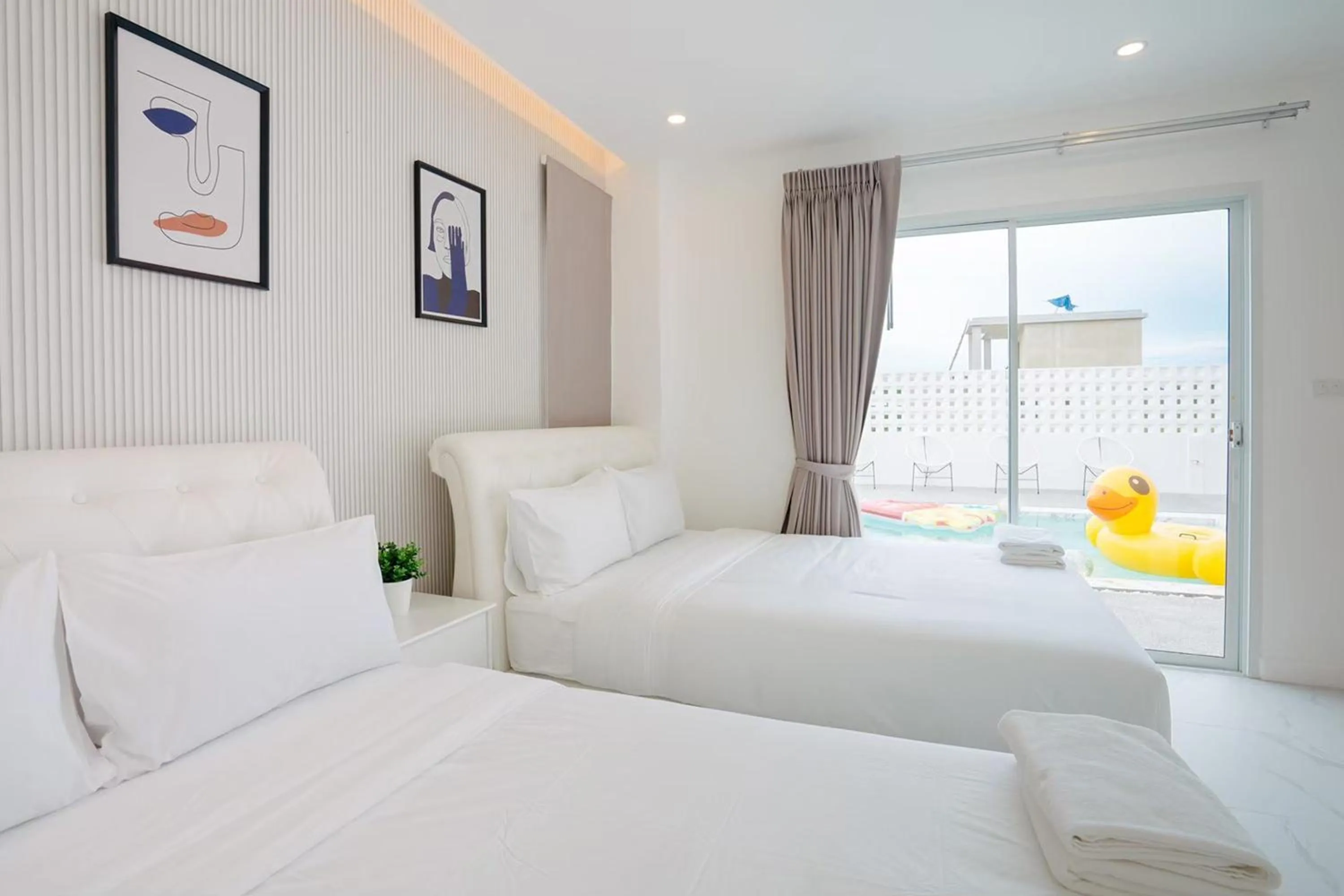 Bedroom, Bed in The Modern Pool Villa Hua Hin