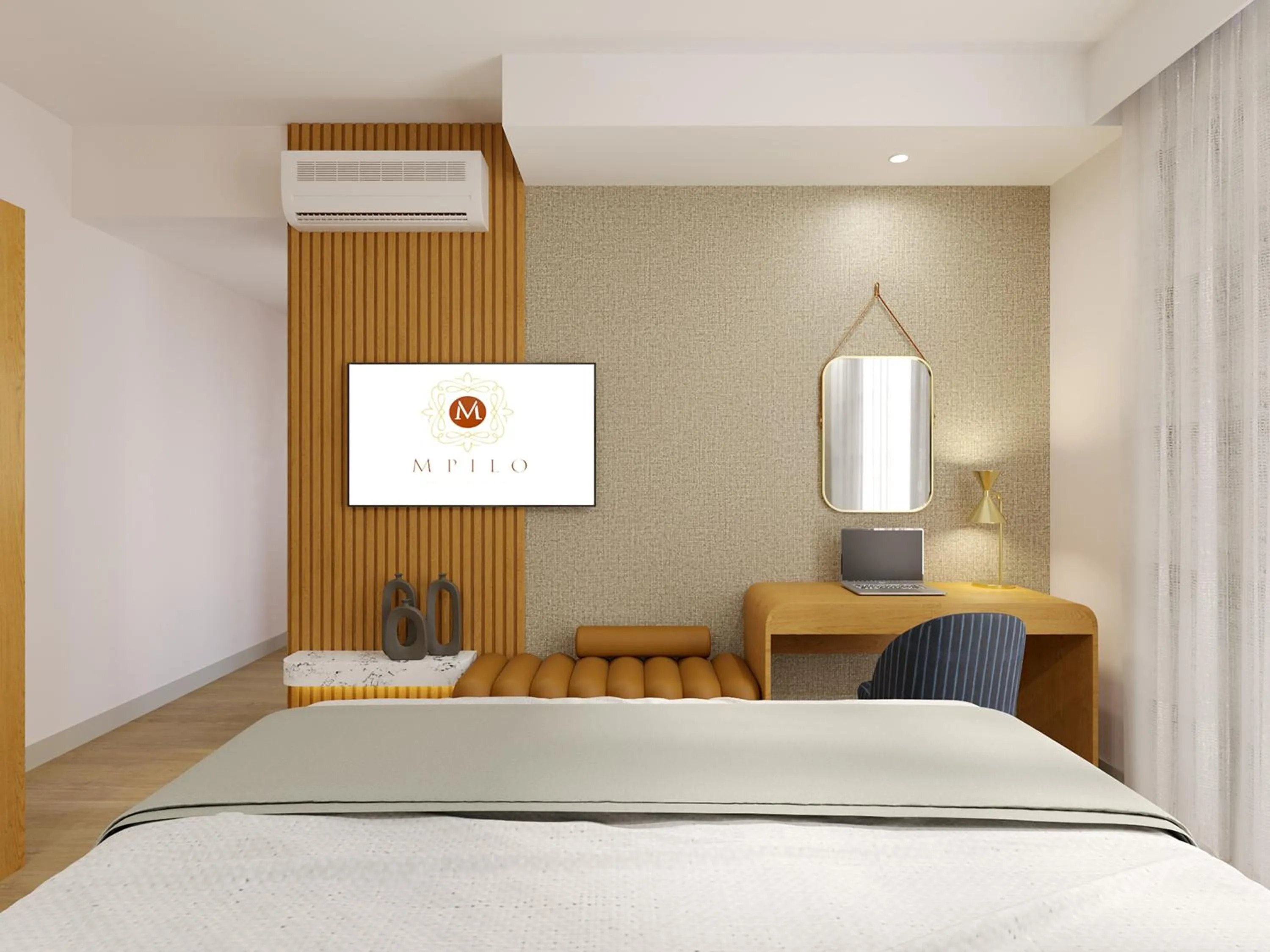 Bed in Mpilo Boutique Hotel