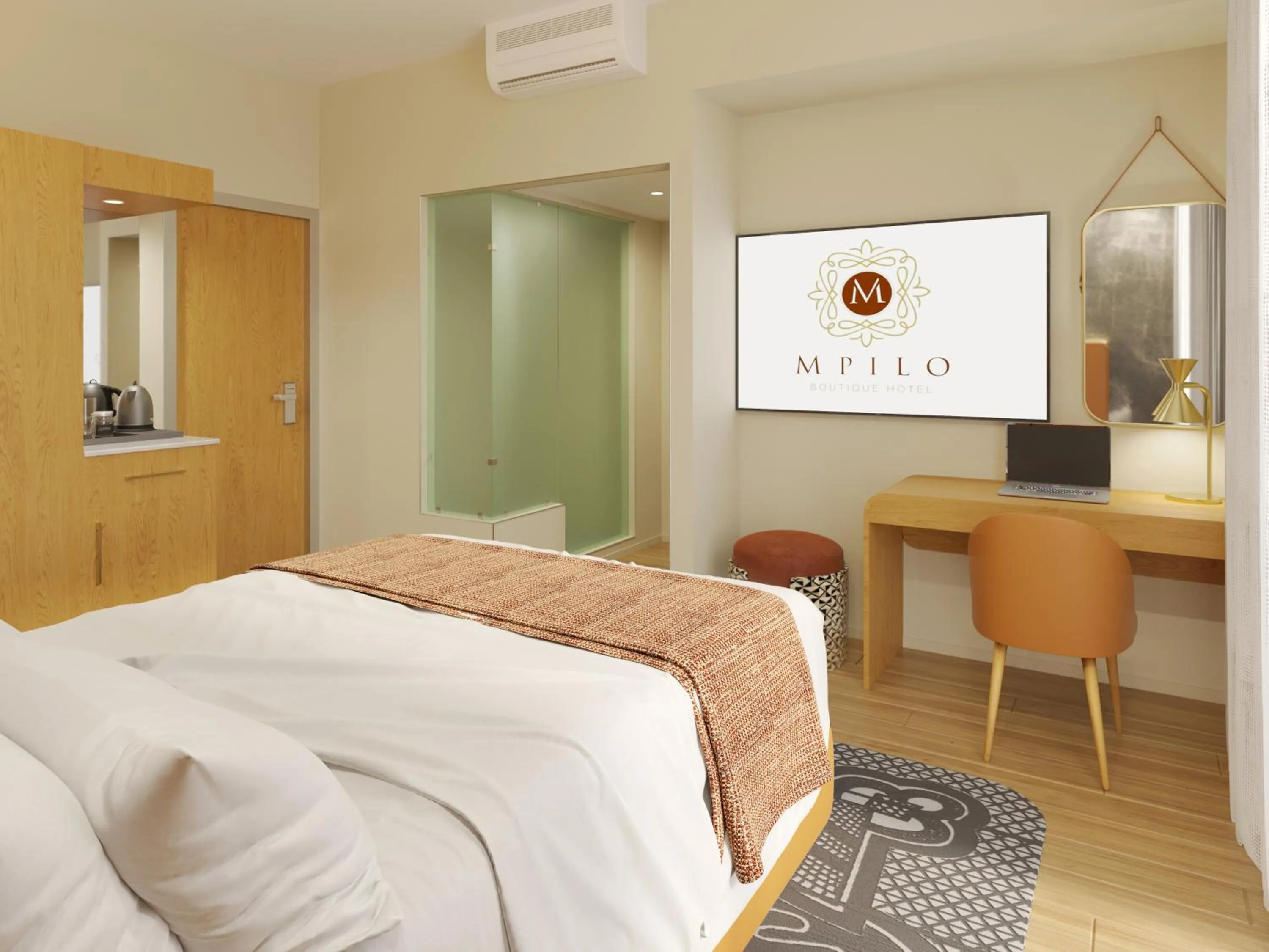 Bed in Mpilo Boutique Hotel