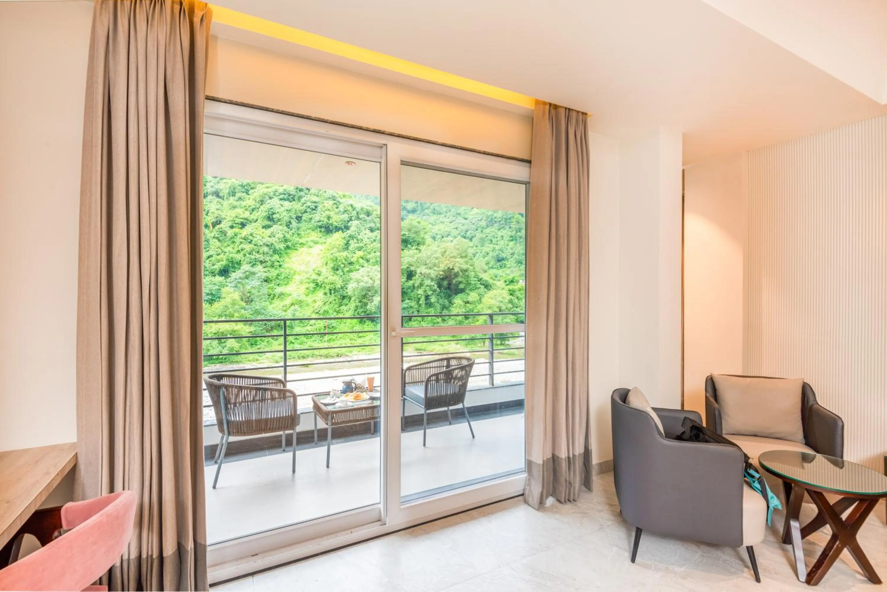 Balcony/Terrace in DLS Divine River Resort and Spa, Rishikesh