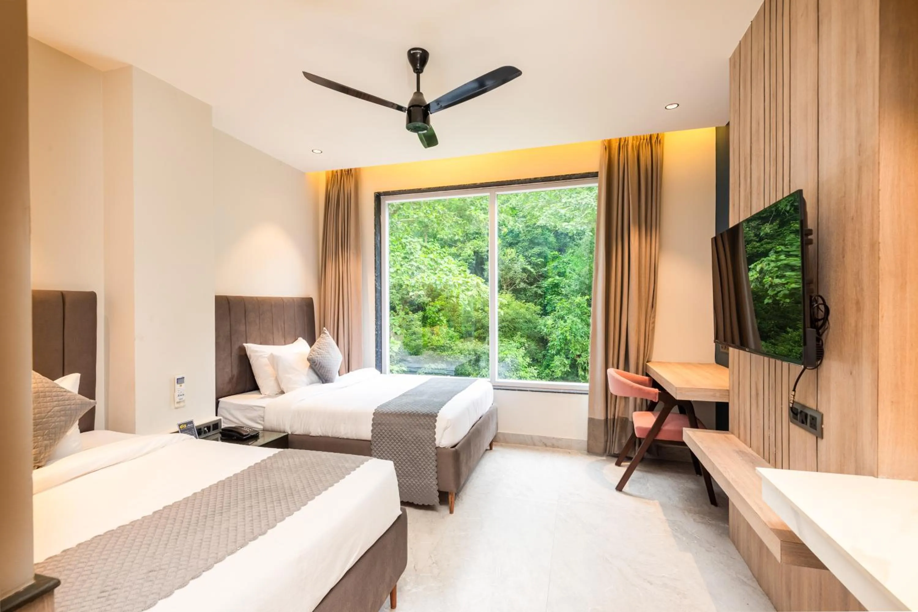 Bed in DLS Divine River Resort and Spa, Rishikesh