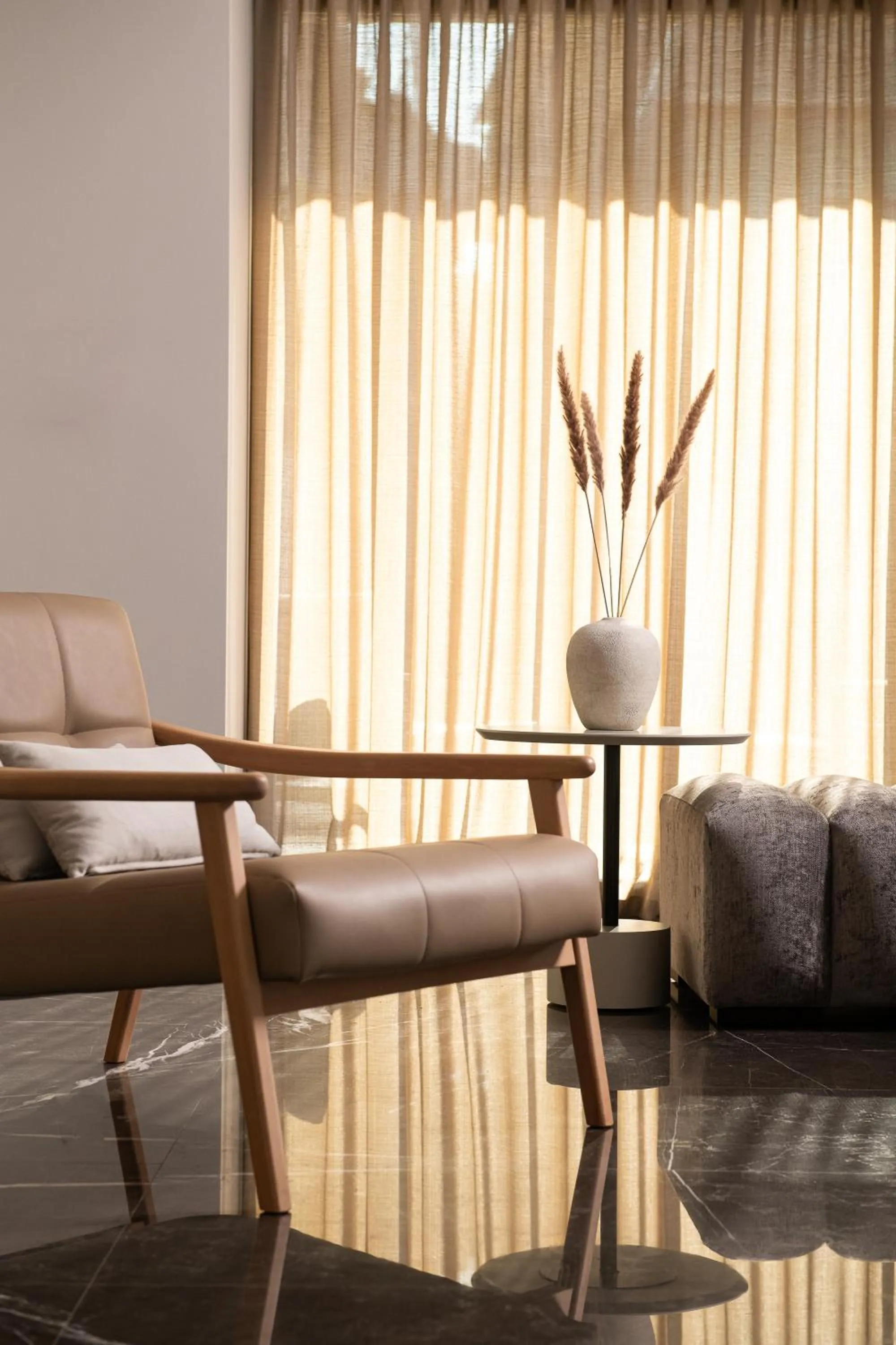 Seating area in Naus Hotel