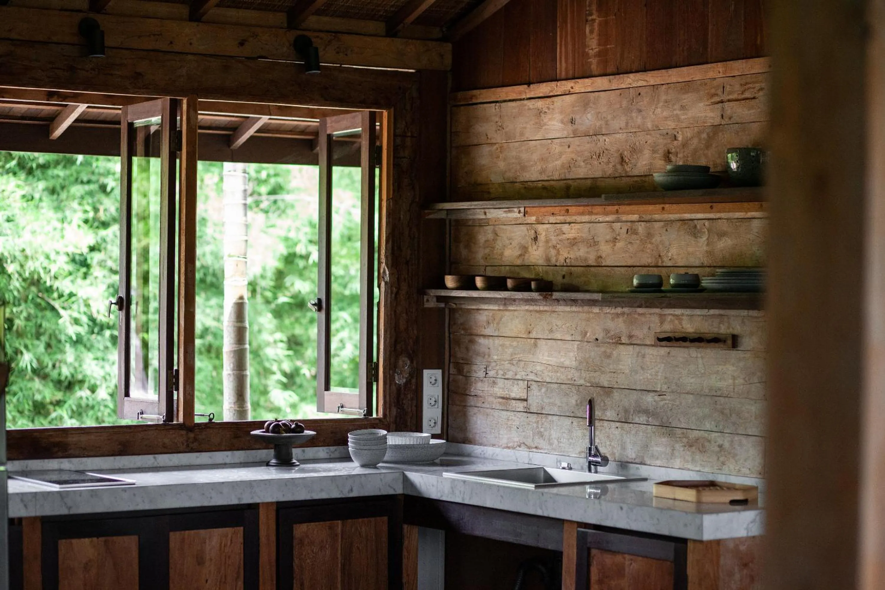 Kitchen or kitchenette in Rumah Hujan
