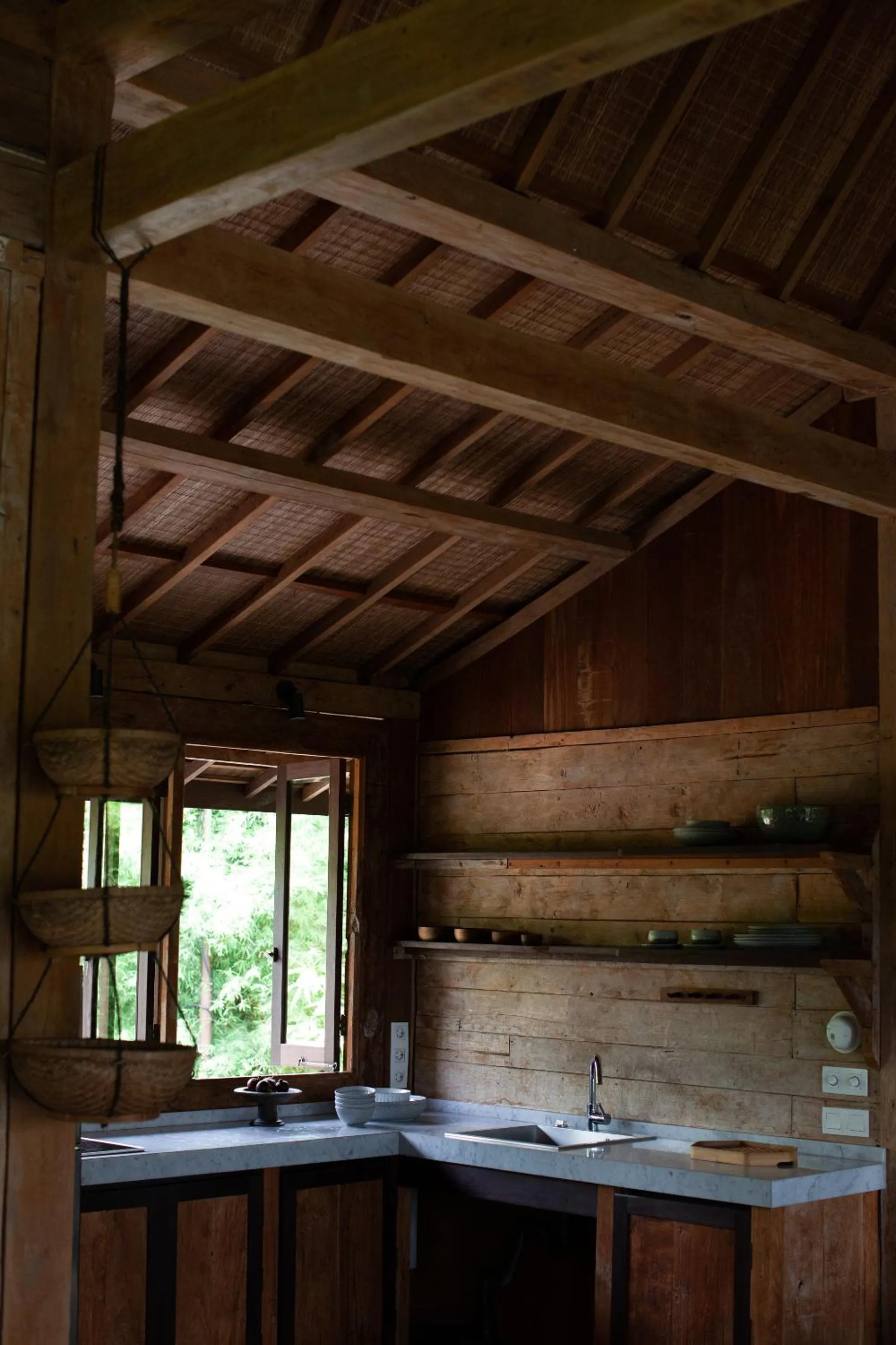 Kitchen or kitchenette in Rumah Hujan