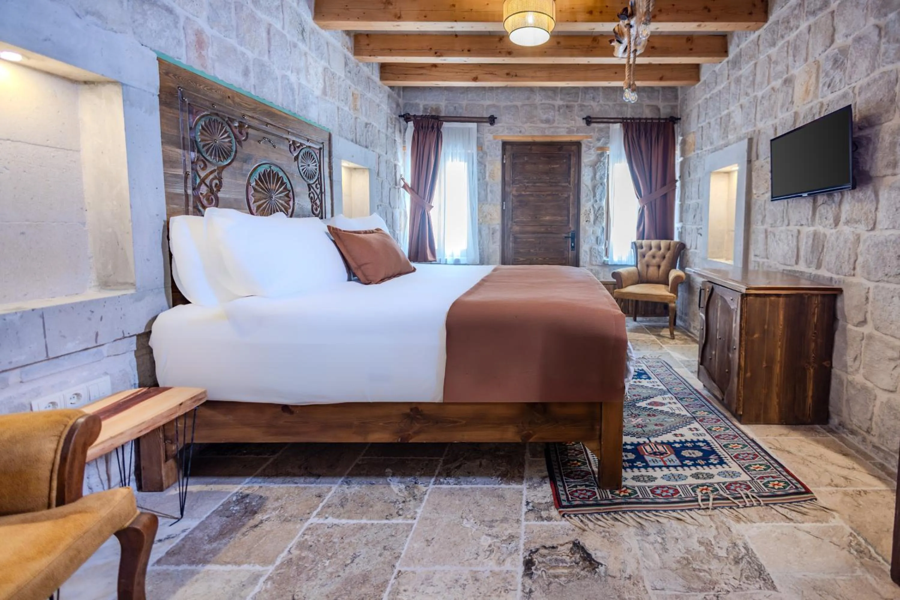 Bed in Gala Cave Cappadocia