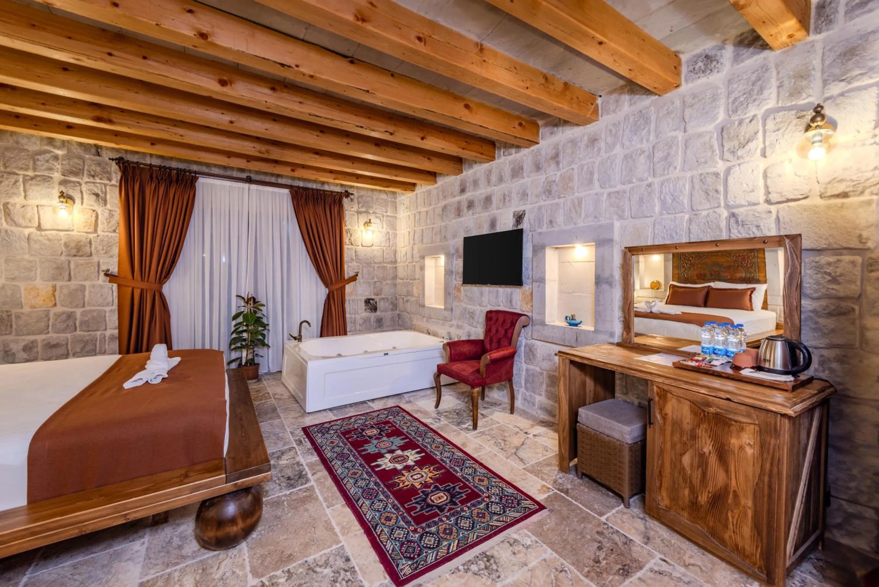 Bed in Gala Cave Cappadocia