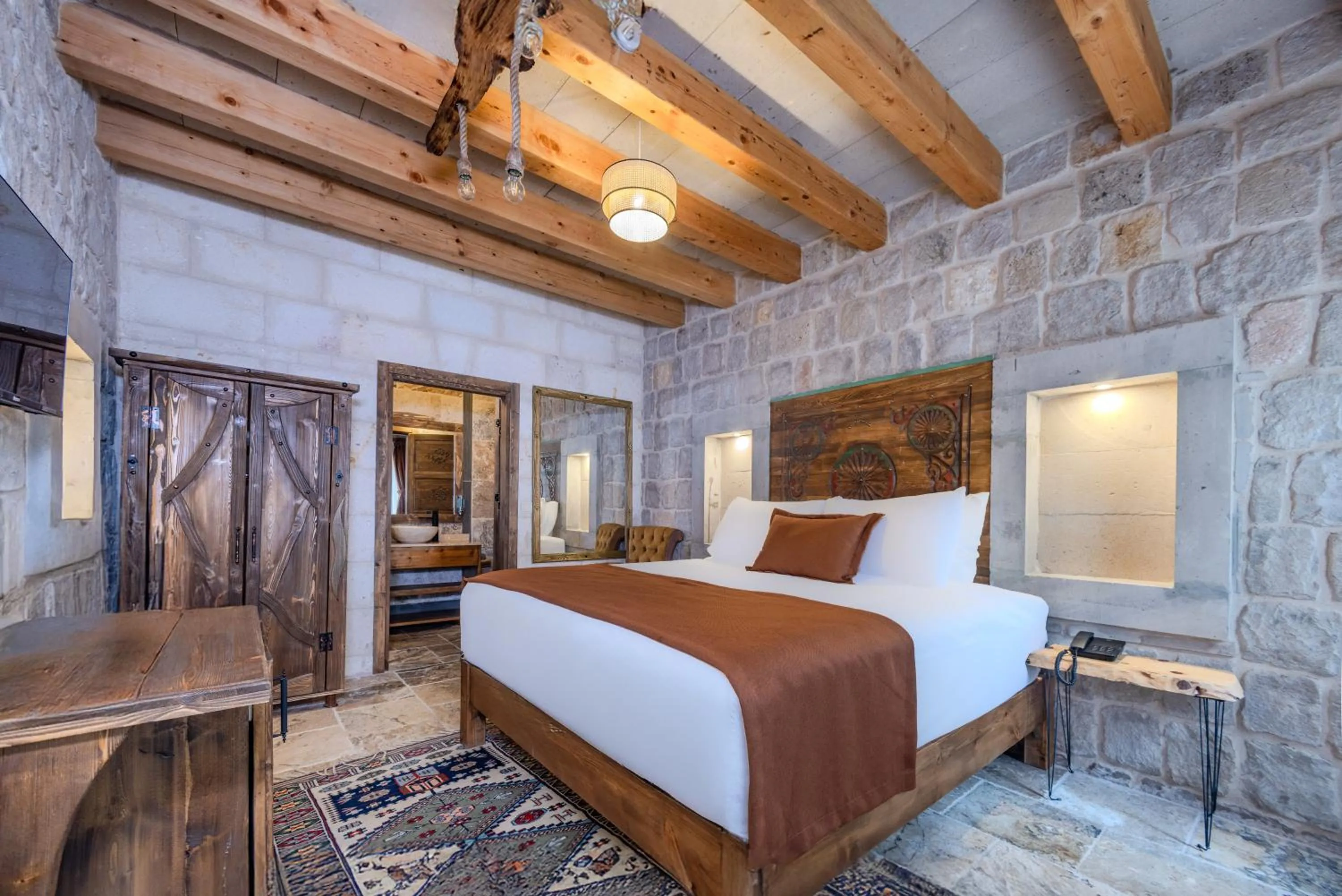 Bed in Gala Cave Cappadocia