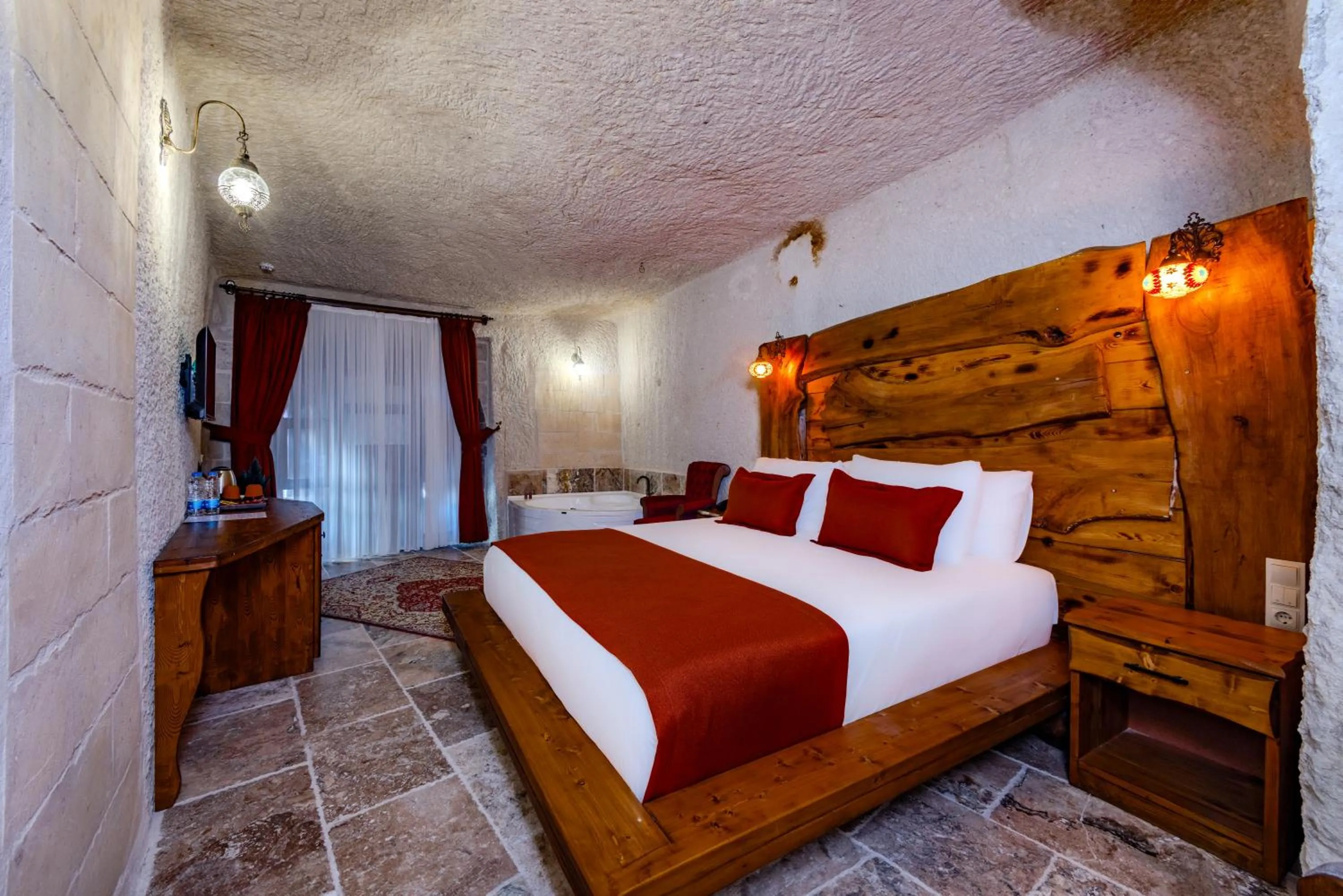 Photo of the whole room, Bed in Gala Cave Cappadocia