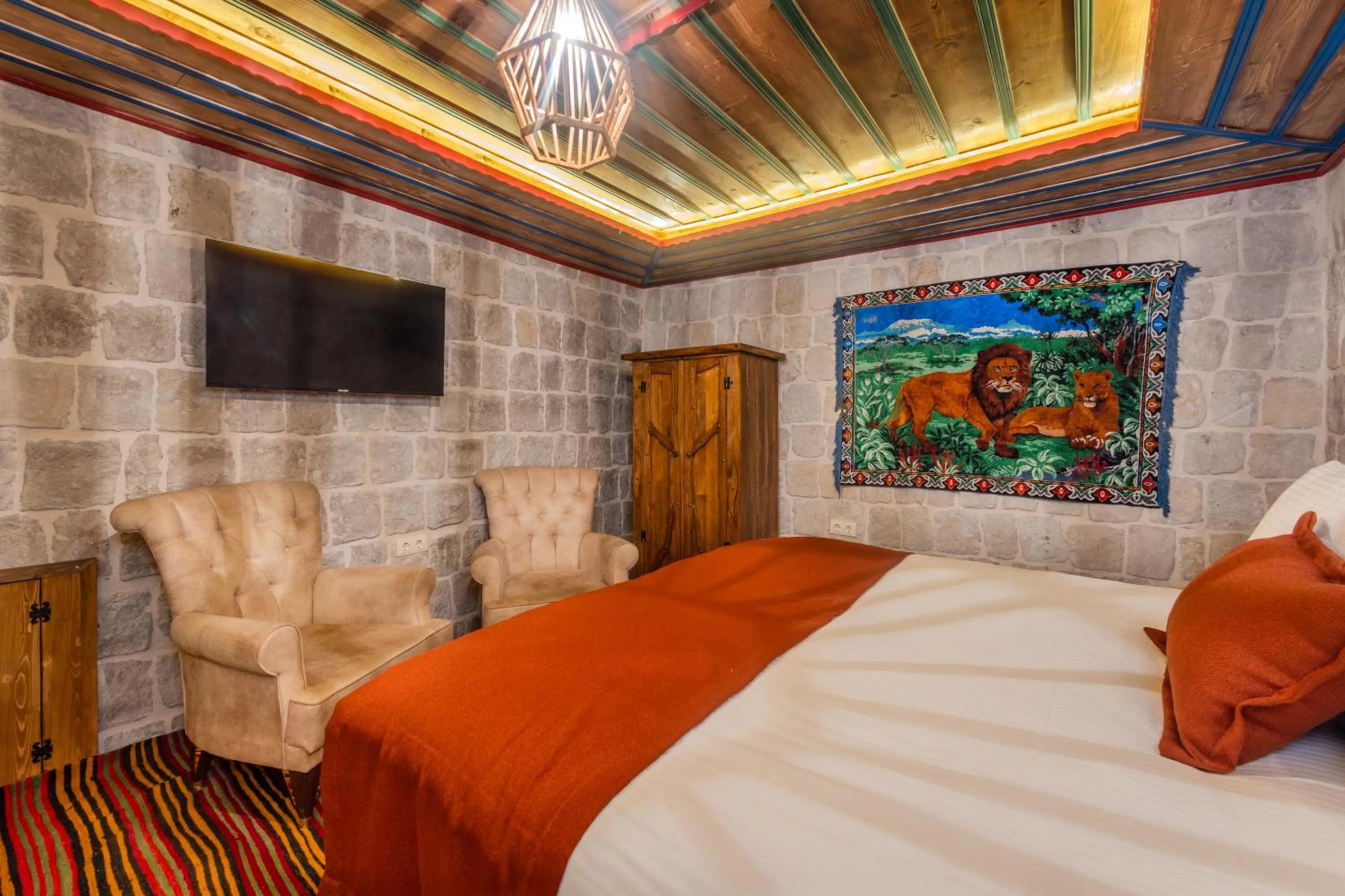 Photo of the whole room, Bed in Gala Cave Cappadocia