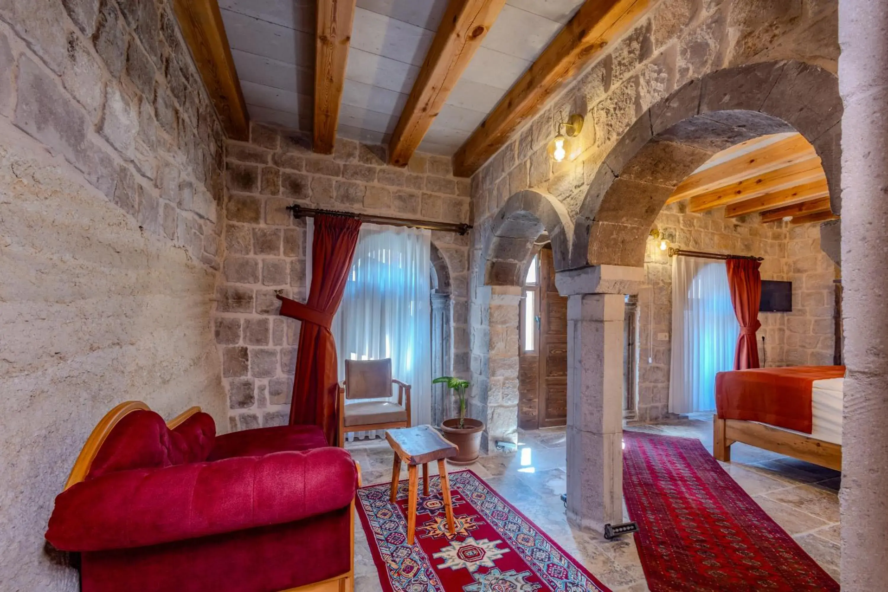 Deluxe Triple Room in Gala Cave Cappadocia Deluxe Triple Room in Gala Cave Cappadocia