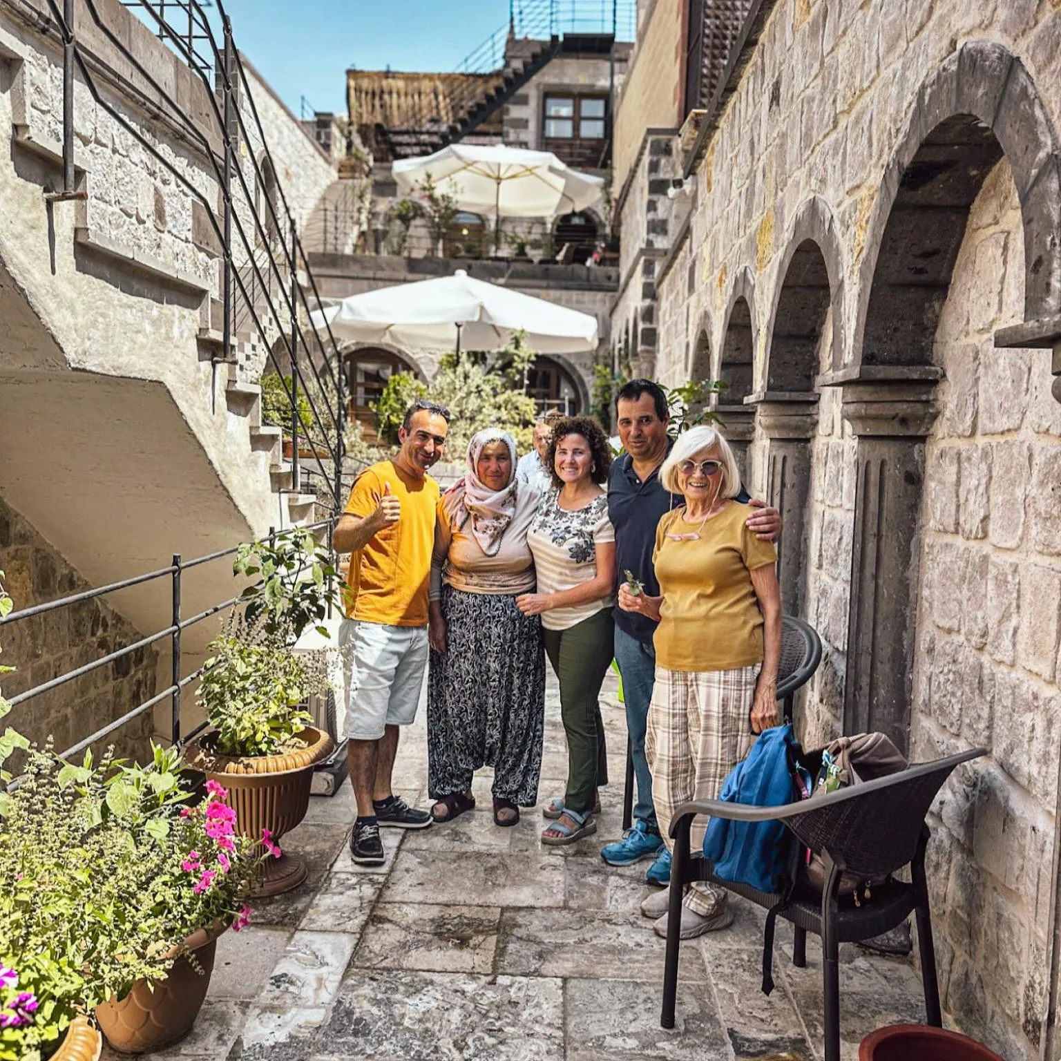 People in Gala Cave Cappadocia