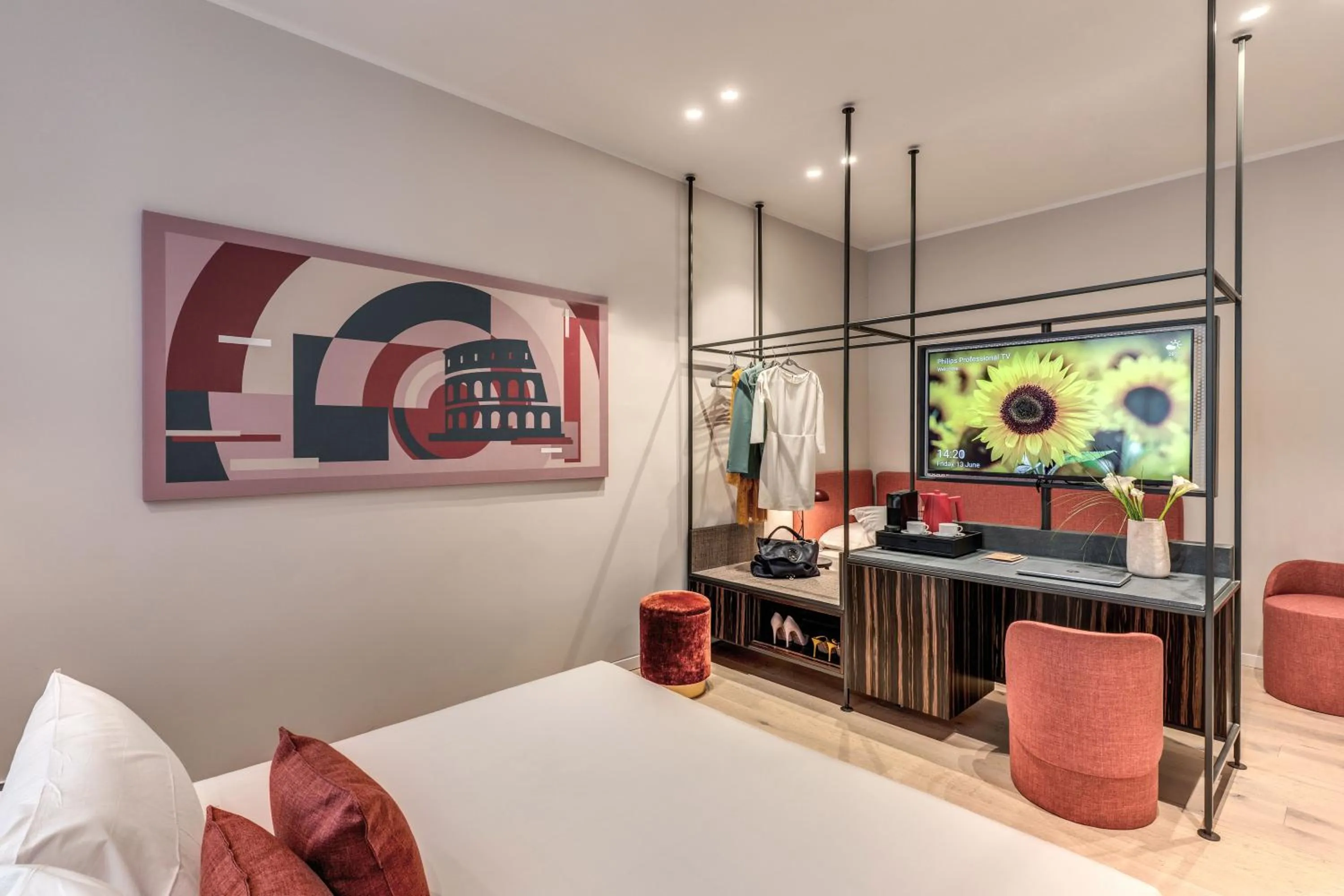 Bed in Parioli Cube Hotel