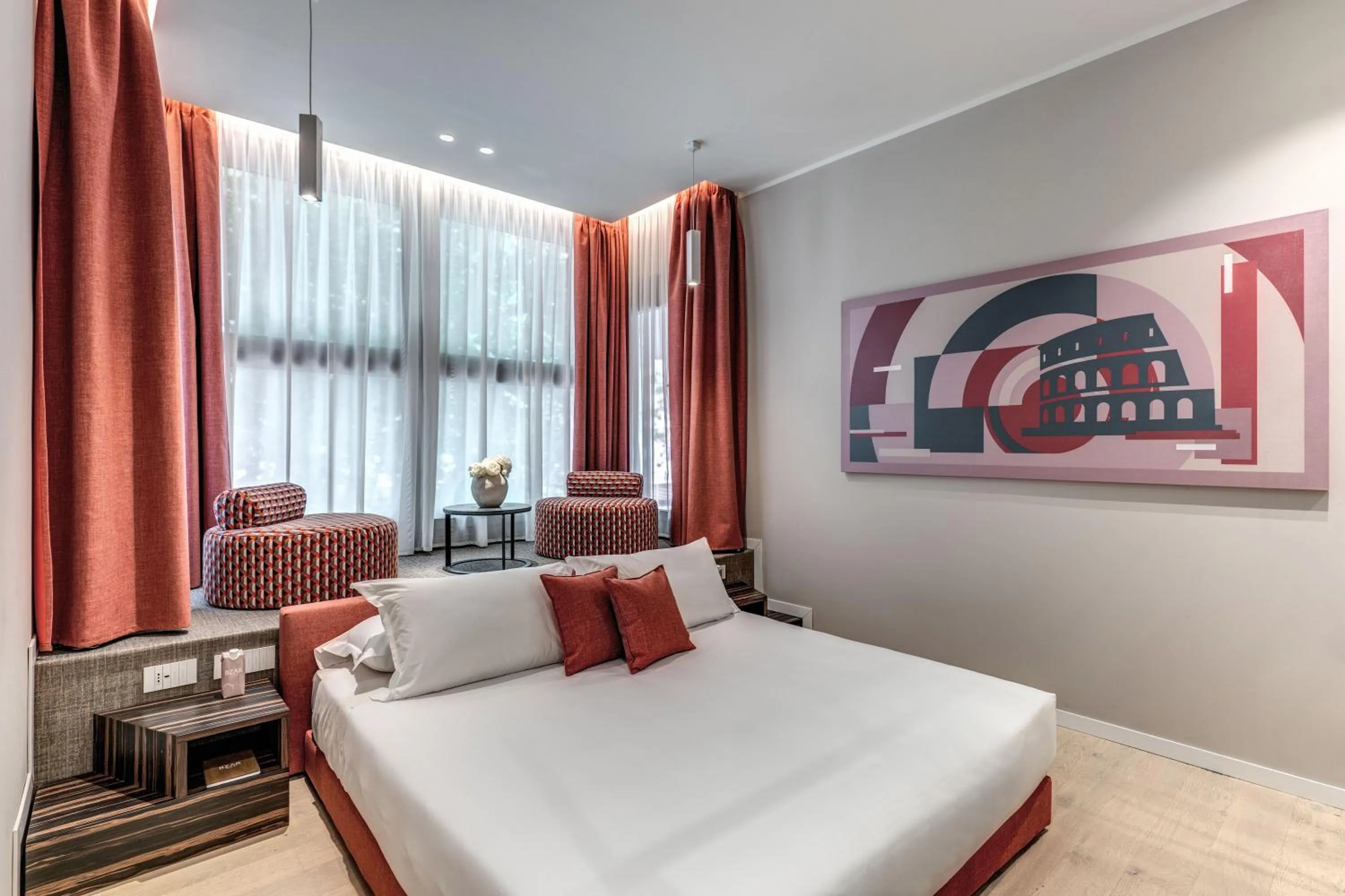 Bed in Parioli Cube Hotel