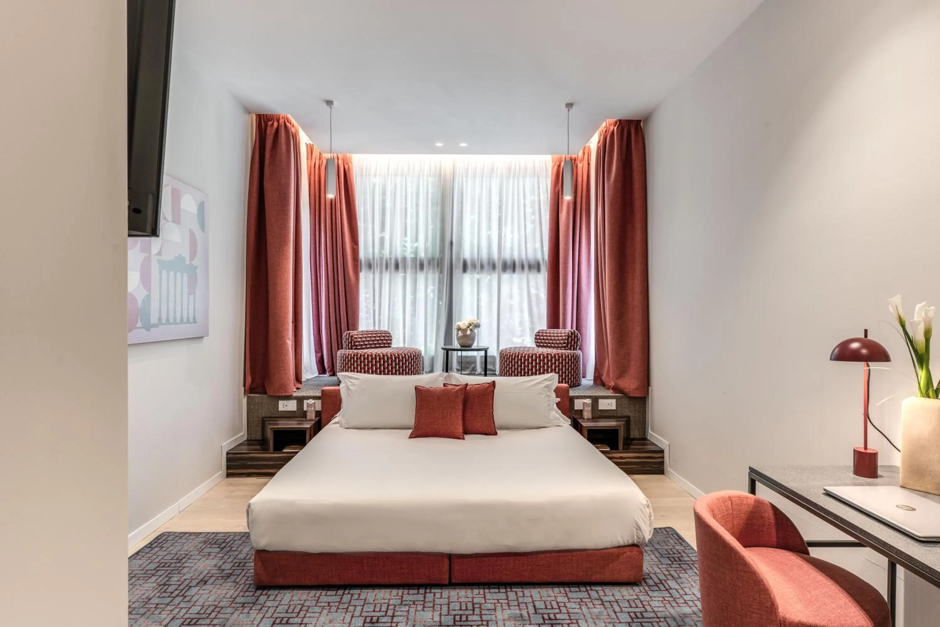 Bed in Parioli Cube Hotel