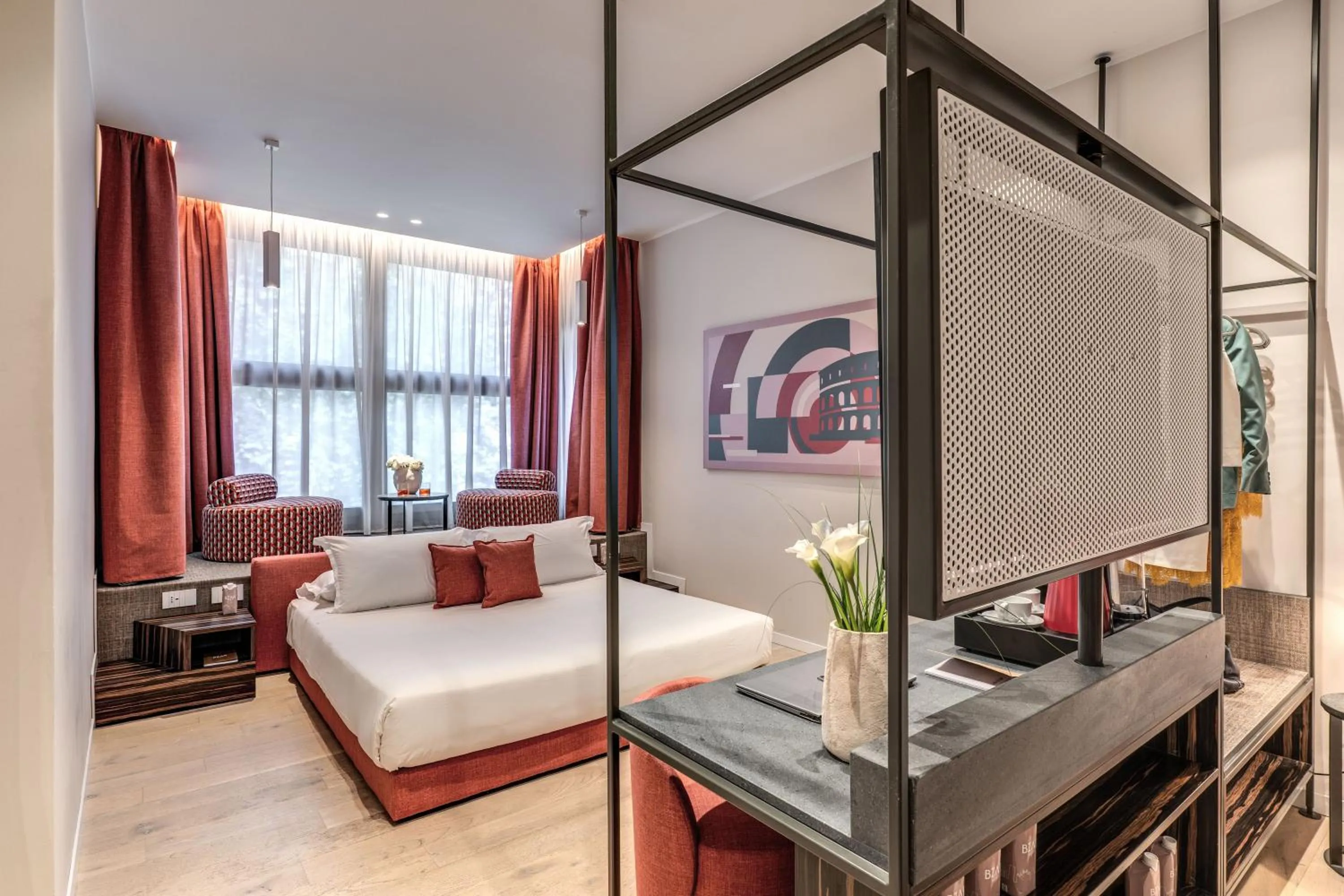 Bed in Parioli Cube Hotel