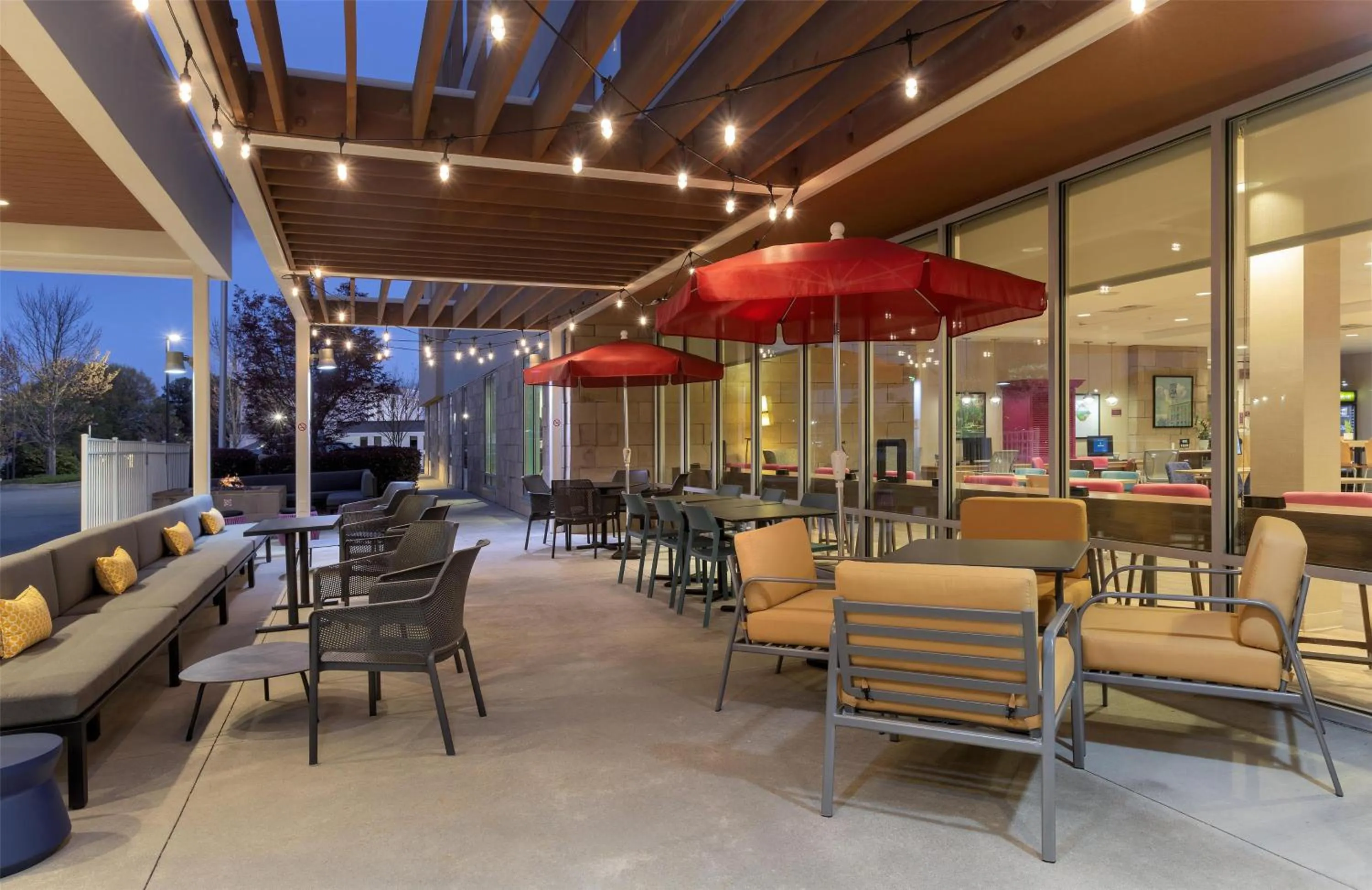 Patio in Home2 Suites by Hilton Greenville Airport