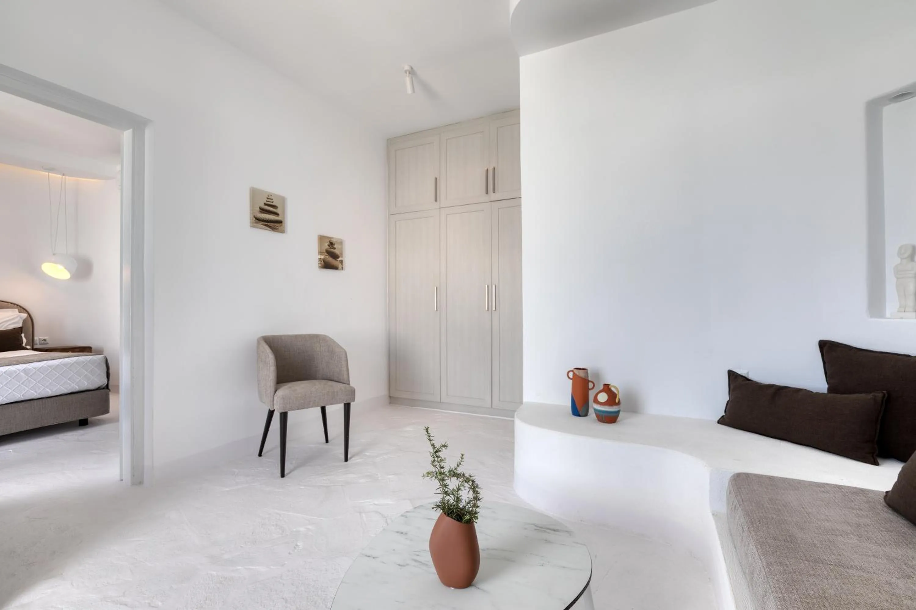 Living room, Bed in Lilly Residence-All Sea View Suites, Adults Only