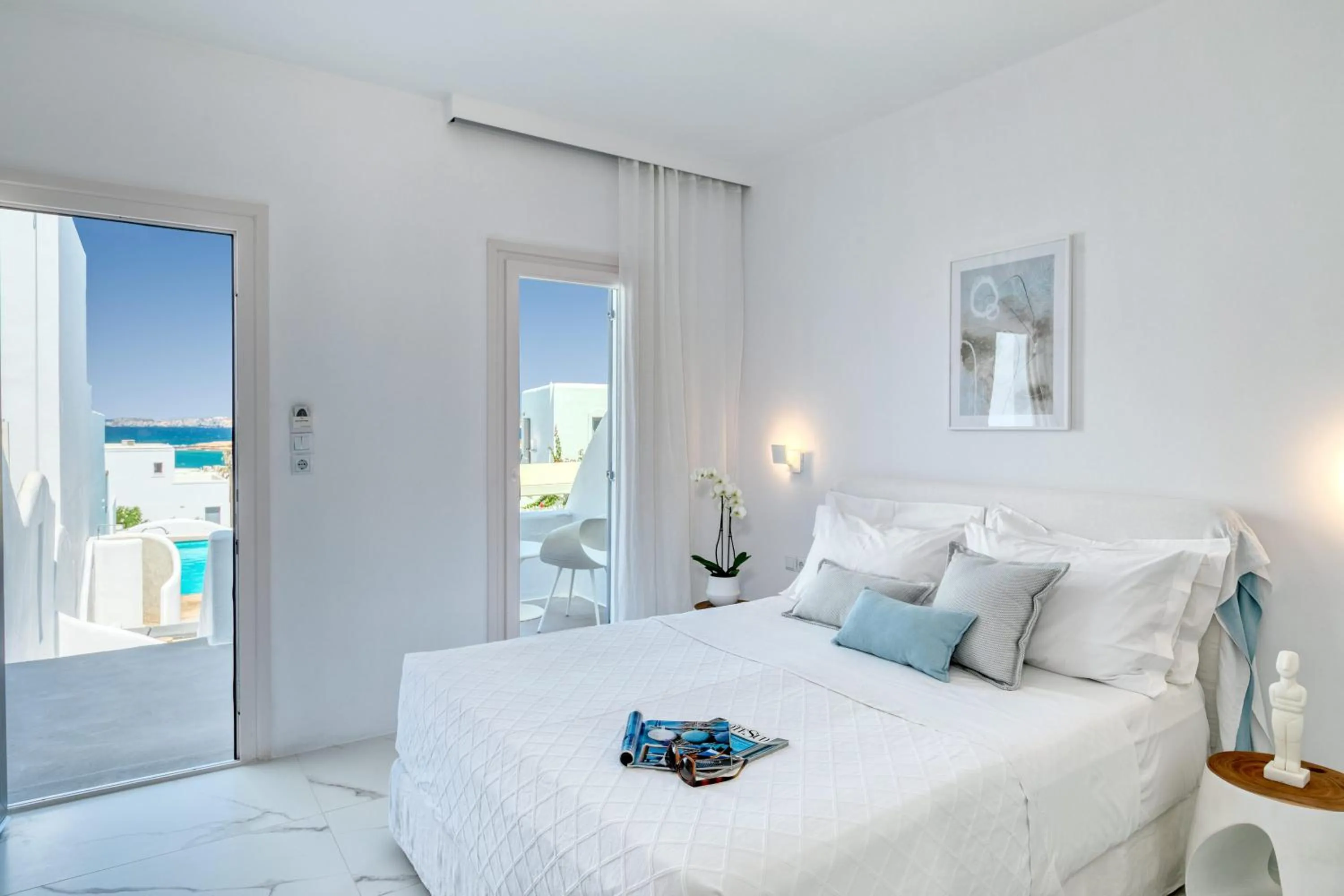 Bedroom, Bed in Lilly Residence-All Sea View Suites, Adults Only