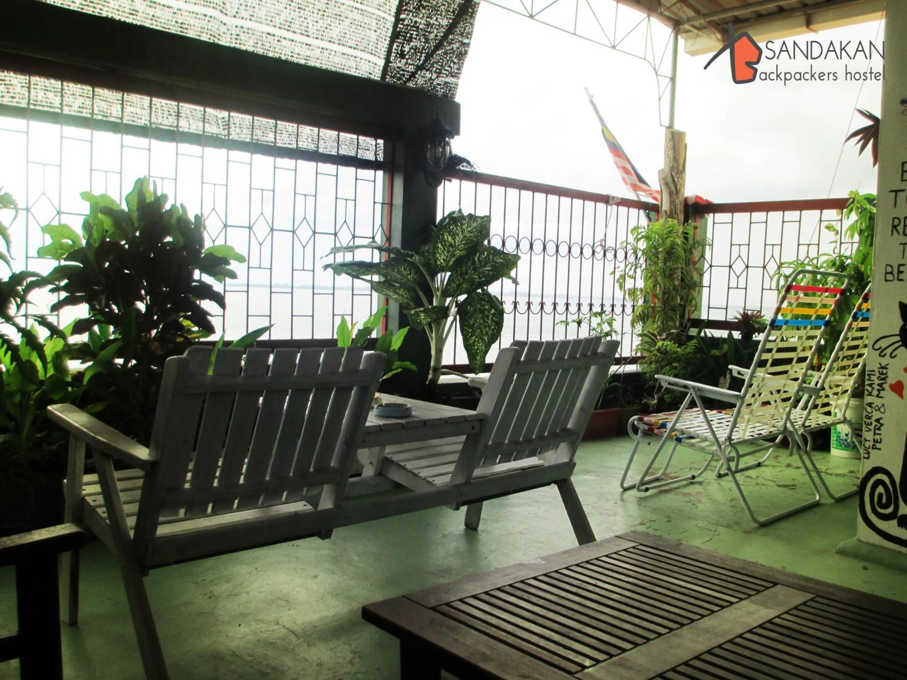 Balcony/Terrace in Sandakan Backpackers Hostel