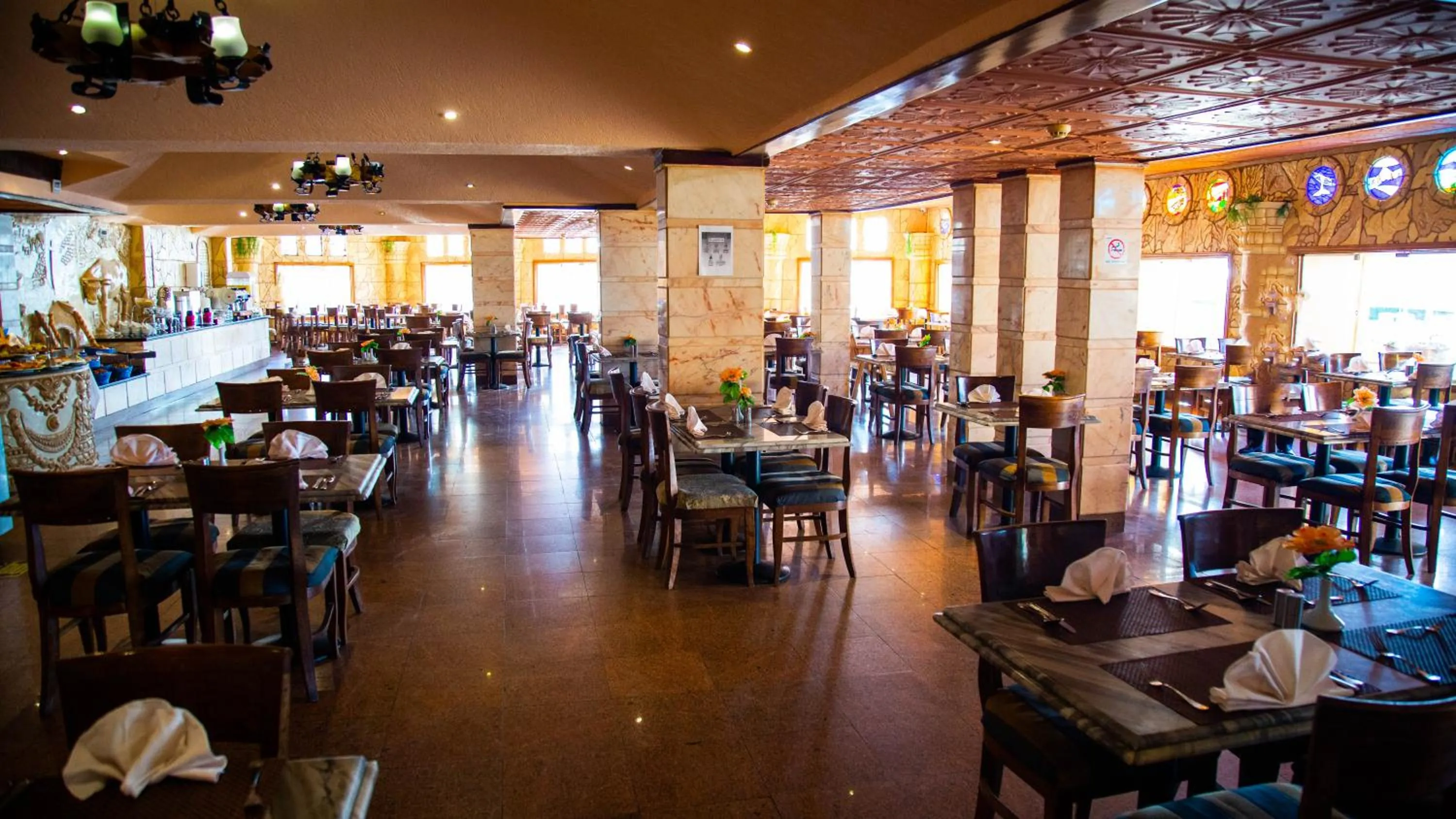 Dining area in Happy Life Village Dahab