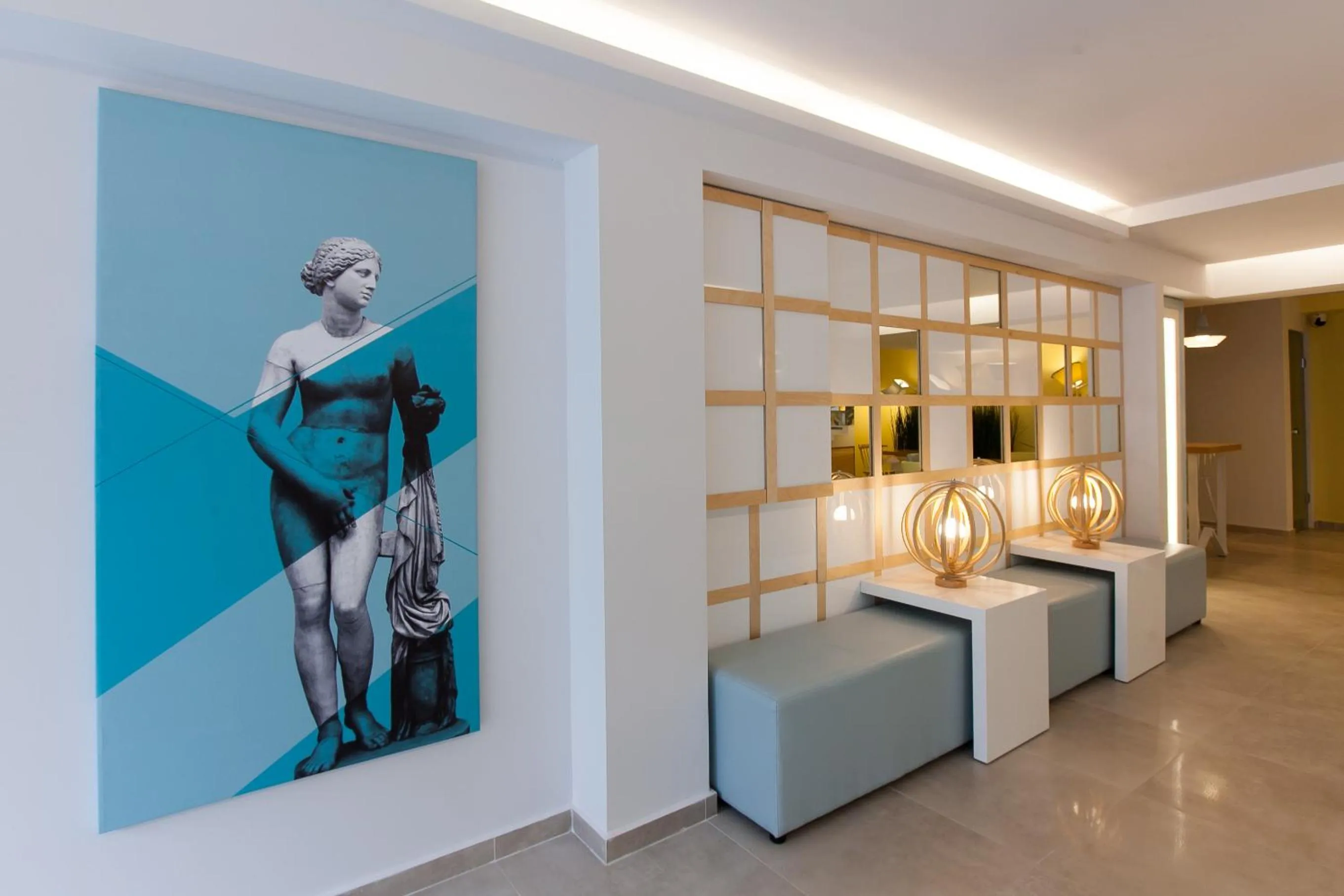 Lobby or reception in Frini Hotel