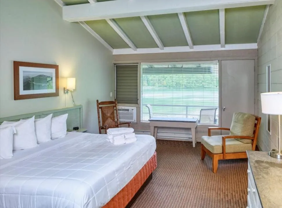 Bed in Peaks of Otter Lodge