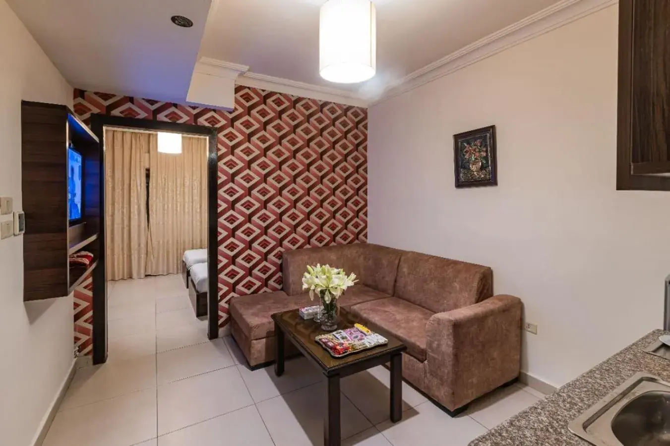 Living room in Lancaster Hotel Apartments-Gardens Living room in Lancaster Hotel Apartments-Gardens