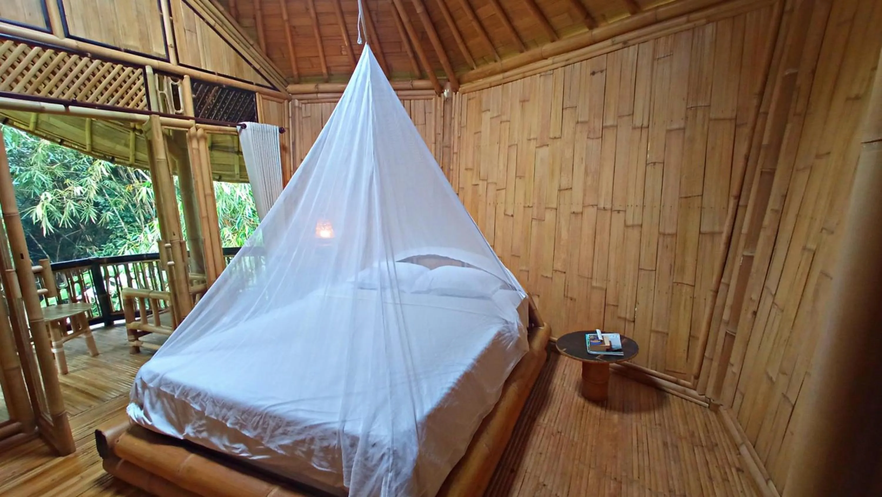 Bed in Pondok Salacca#bamboohouse#
